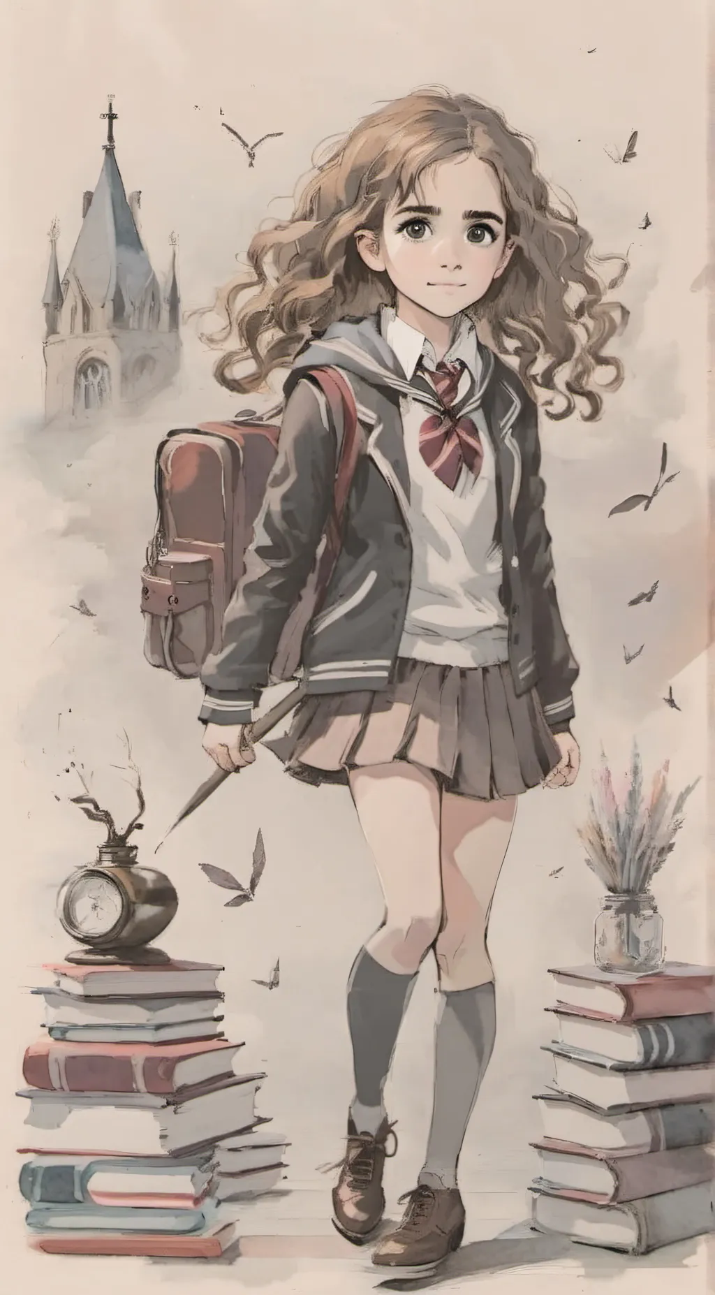 ai character: Hermione  background
