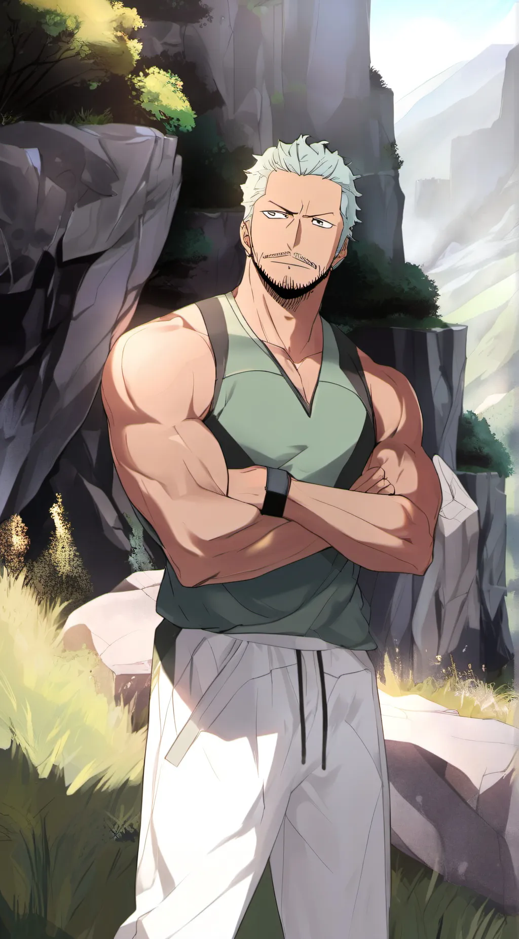 ai character: Zoro background