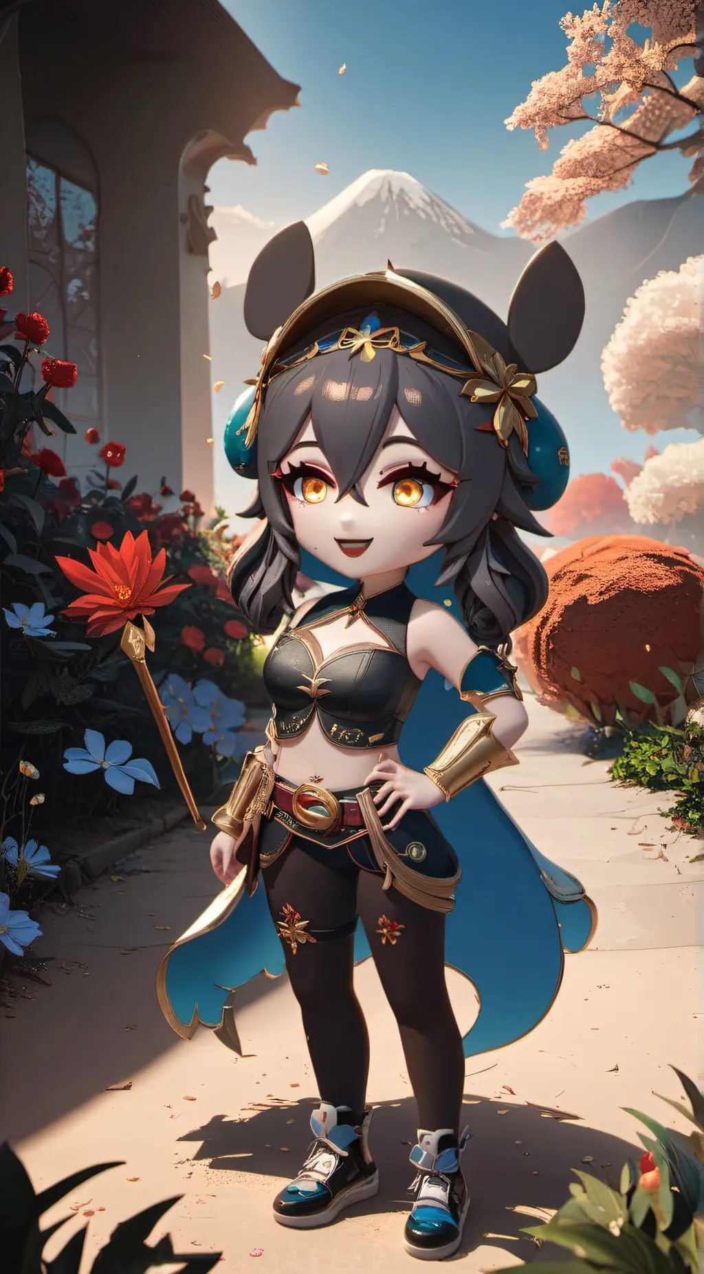 ai character: Girly boo background