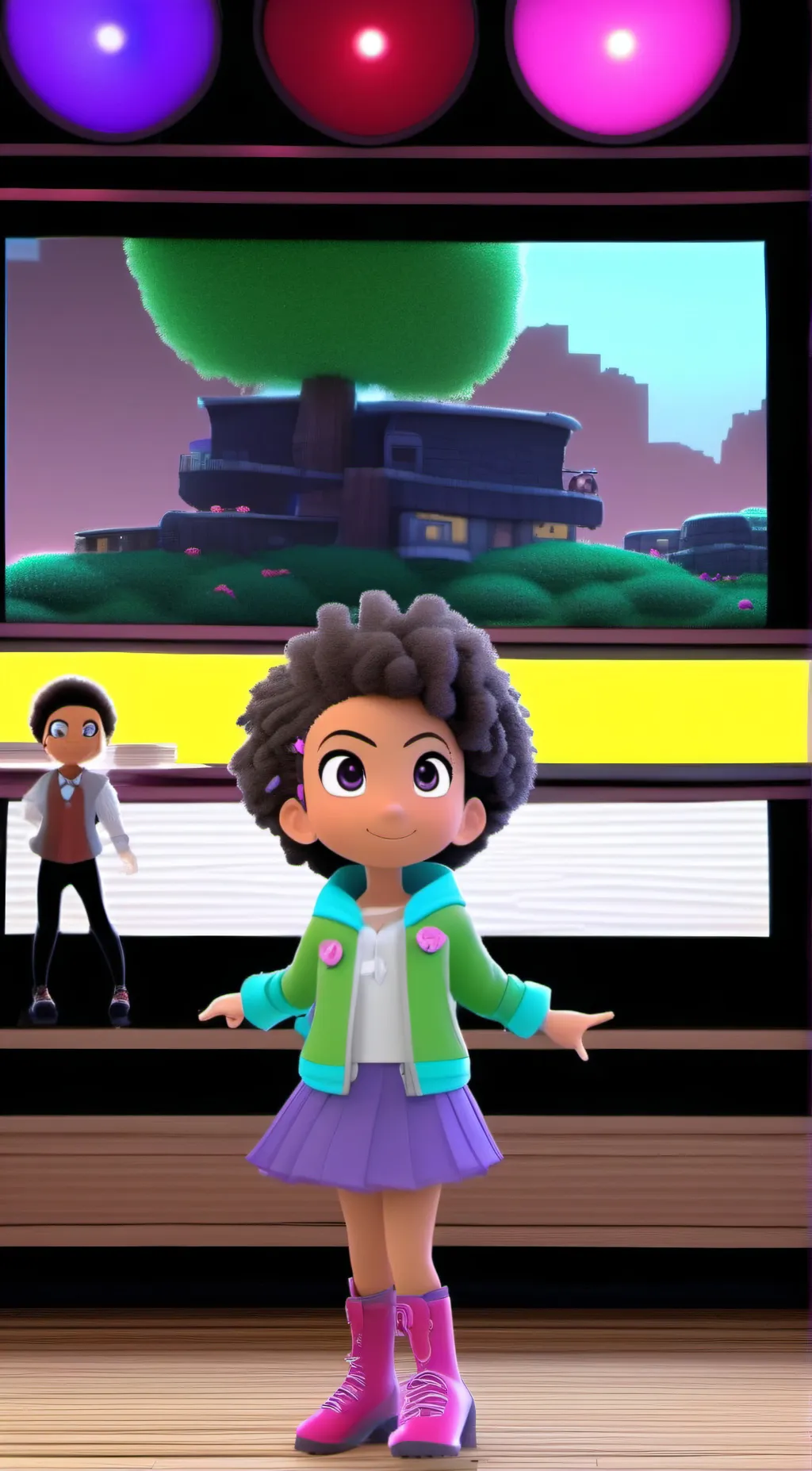 ai character: Bow Kid background