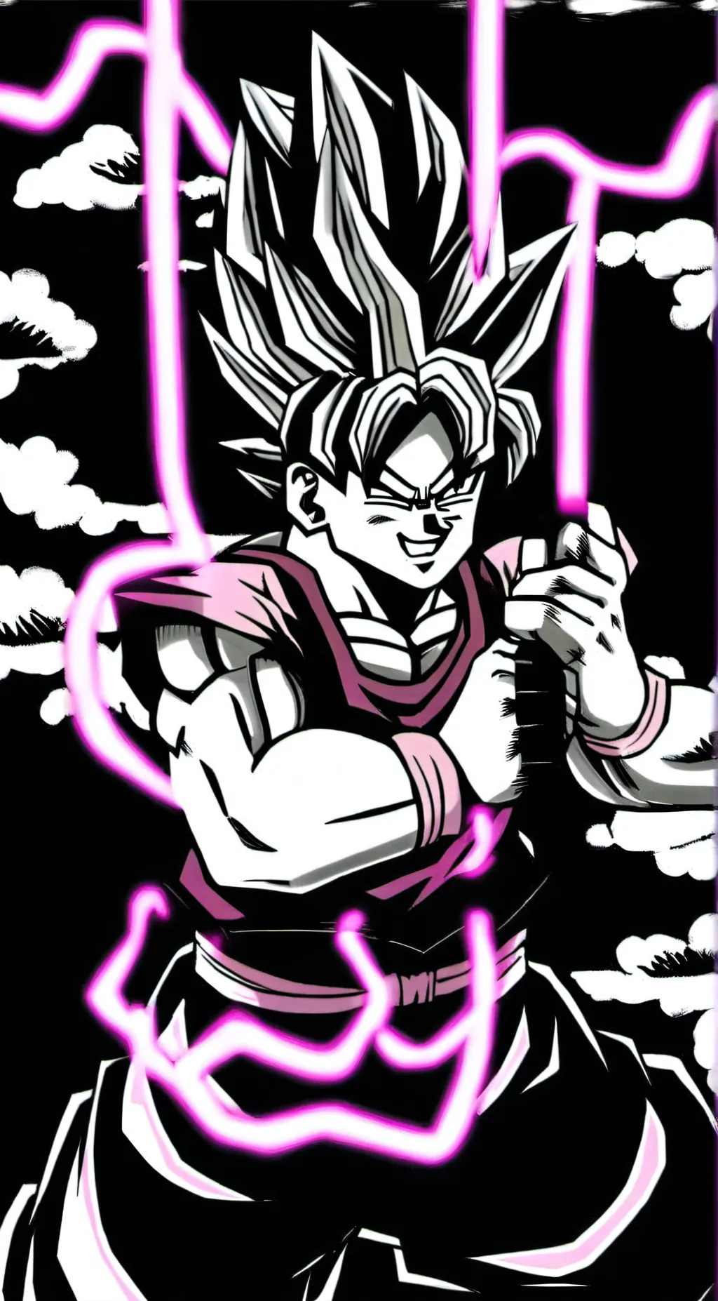 ai character: Goku black (Manga) background