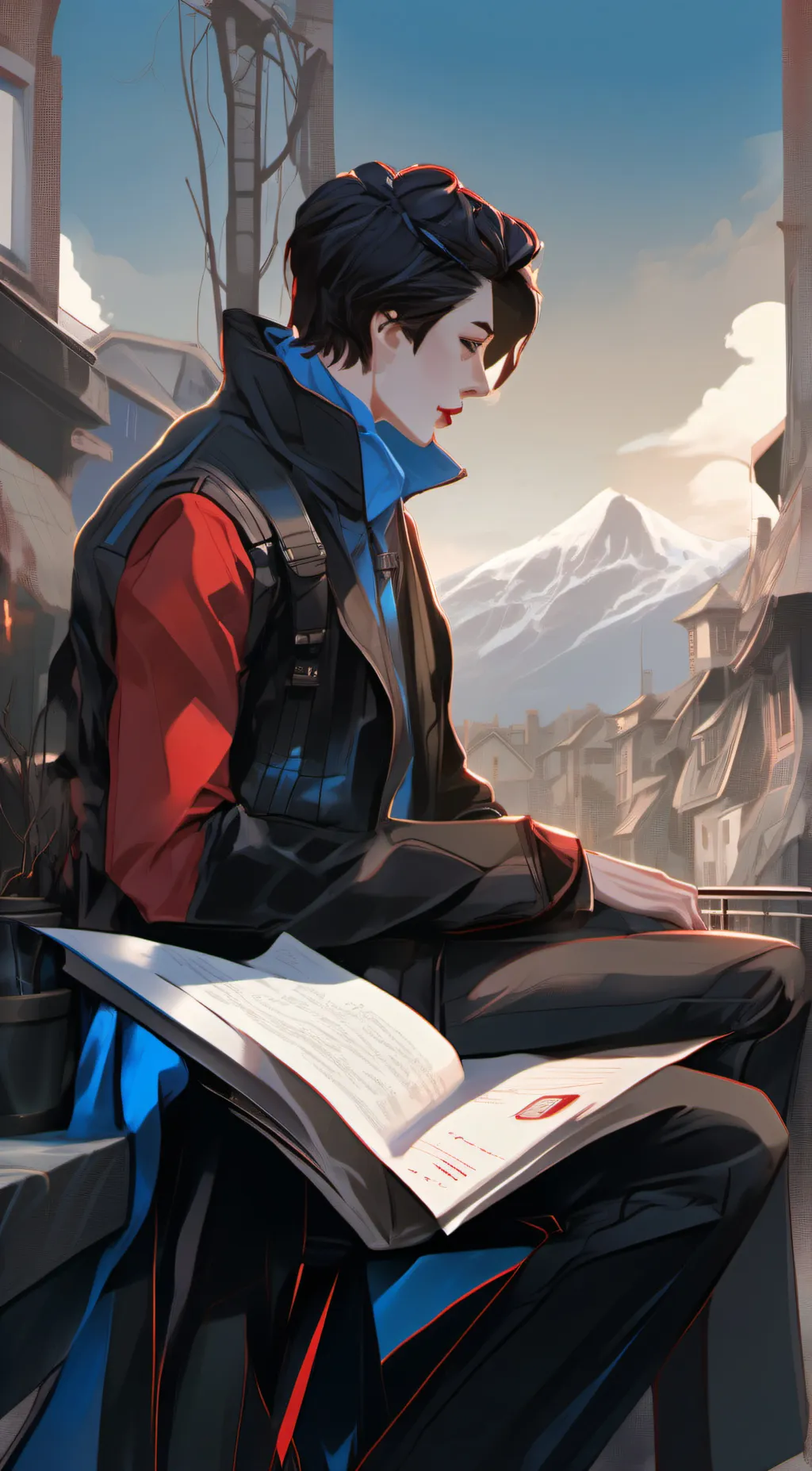 ai character: blue 💙 background