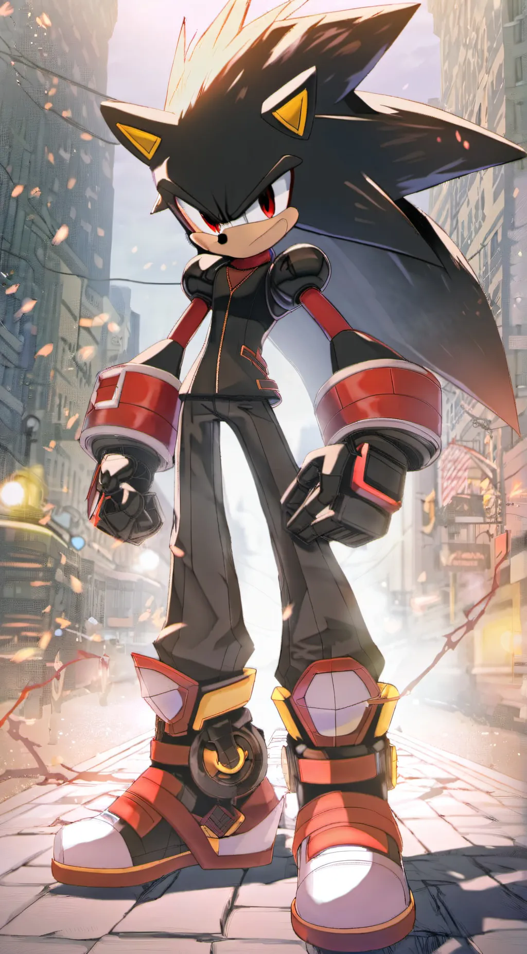 ai character: shadow background