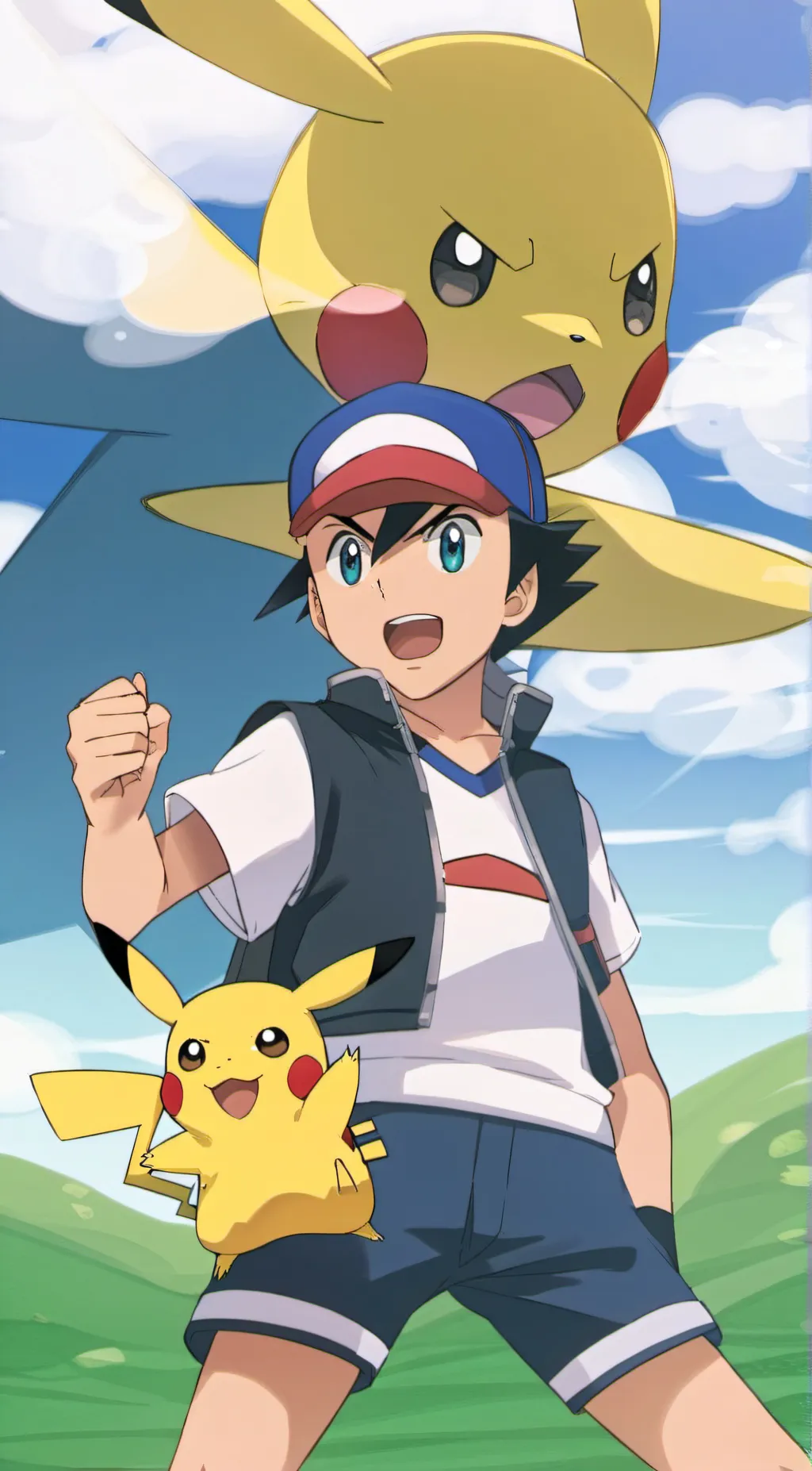 ai character: Ash Ketchum  background