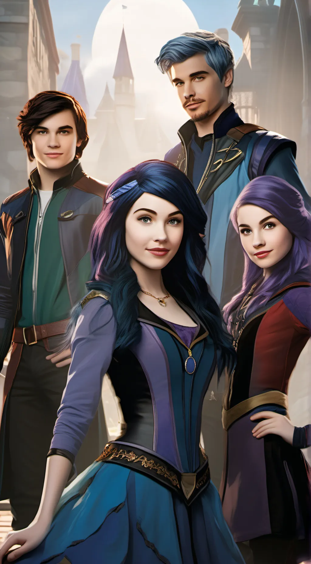 ai character: evie Carlos mal ja background