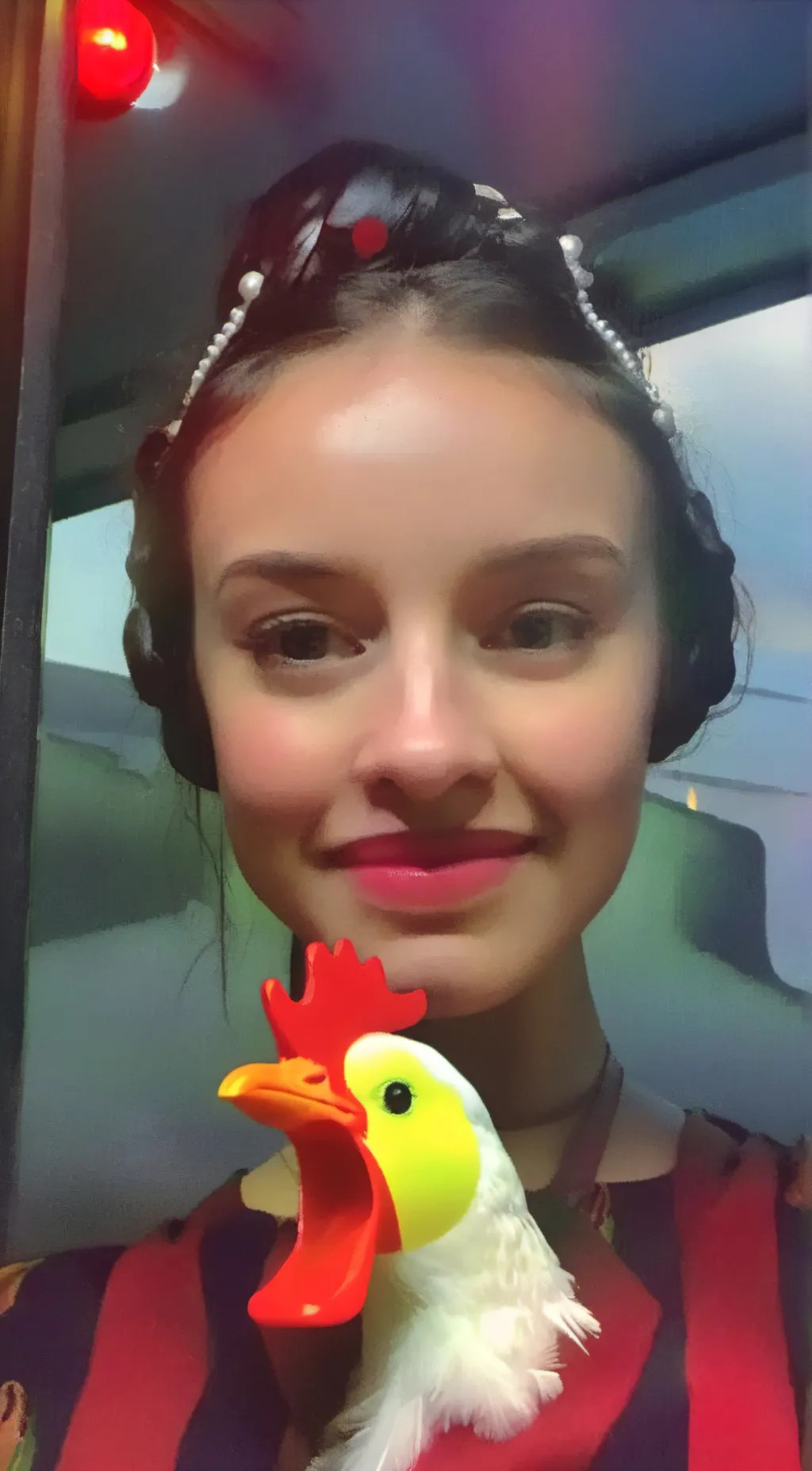 ai character: chicken chicken background