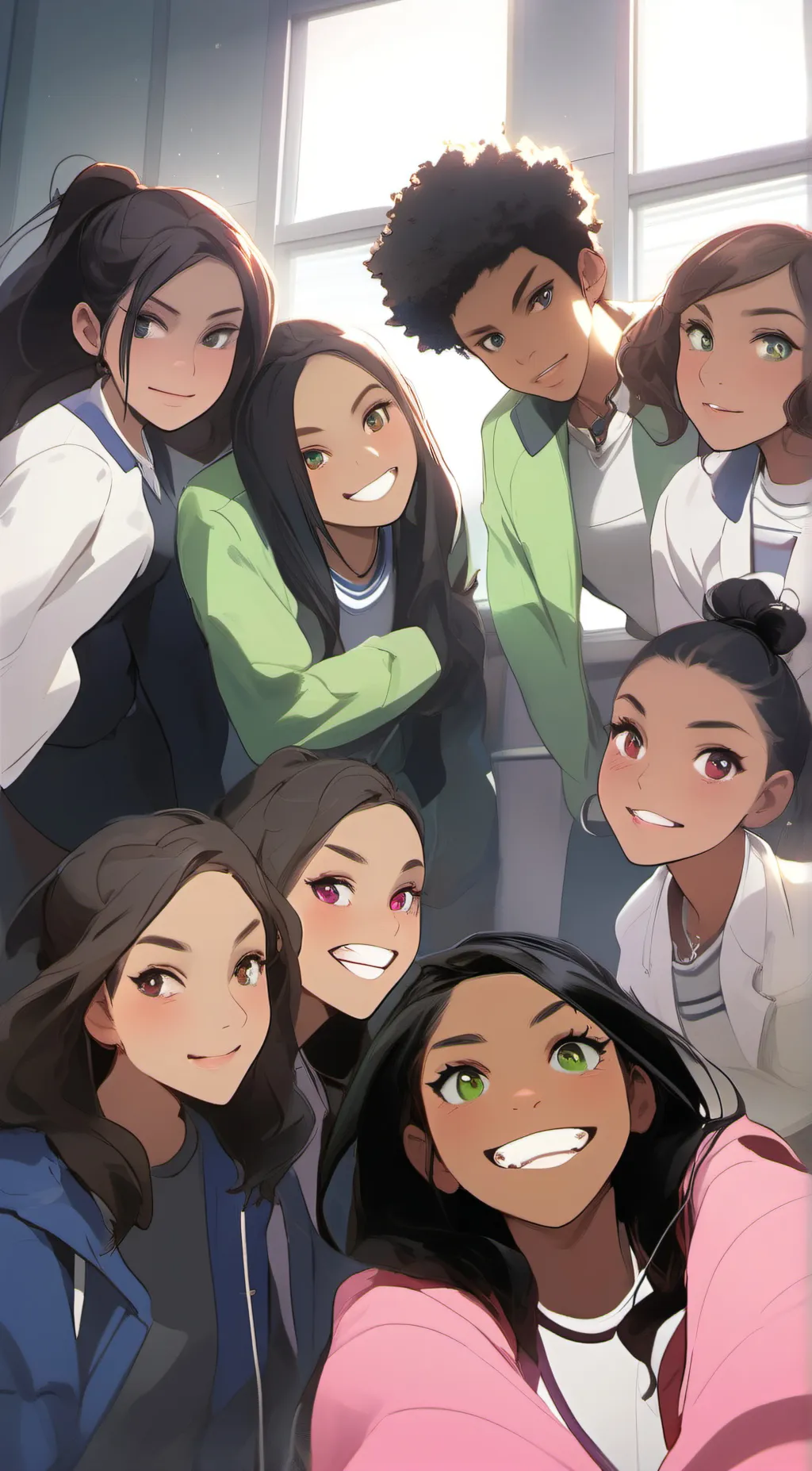 ai character: the school girls background