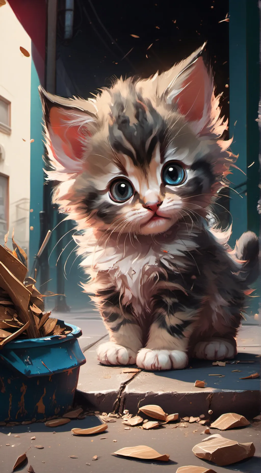 ai character: Olive the cat background