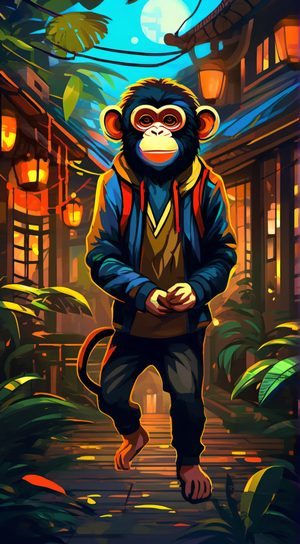 ai character: Monke background