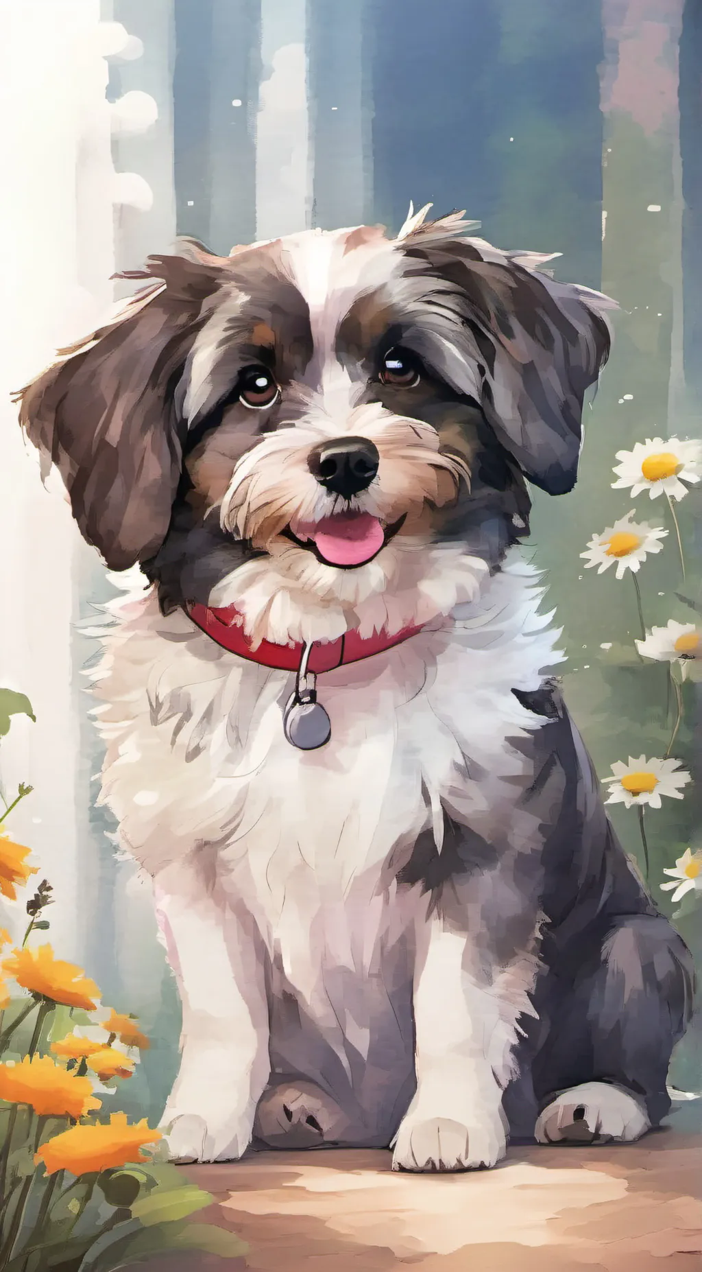 ai character: Daisy poo❤️ background