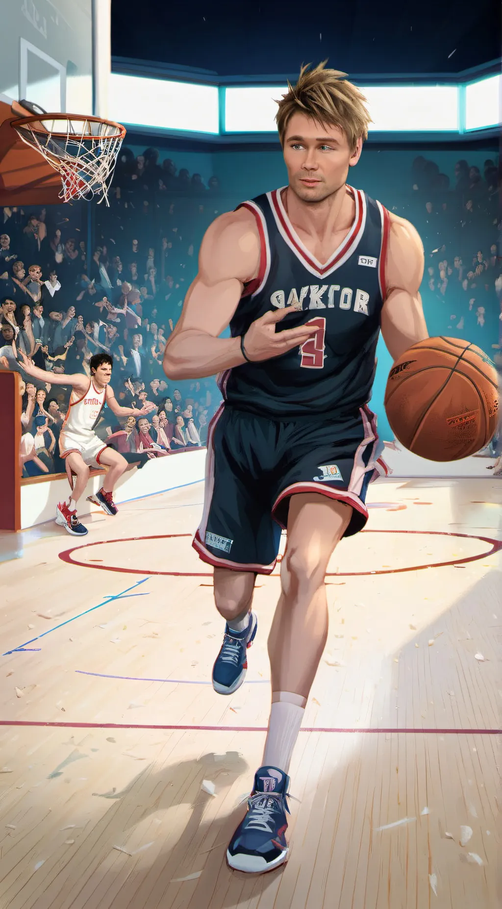 ai character: Lucas Scott  background