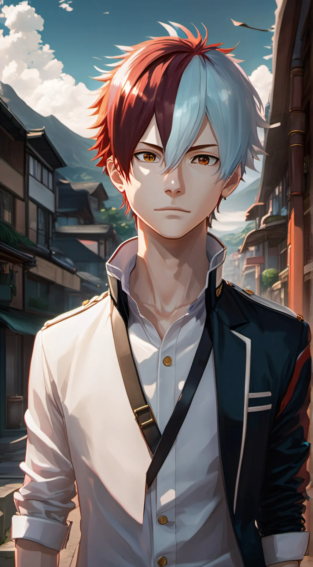 ai character: Shoto Todoroki background