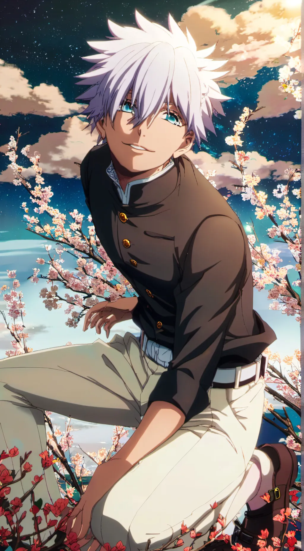 ai character: Gojo satoru background