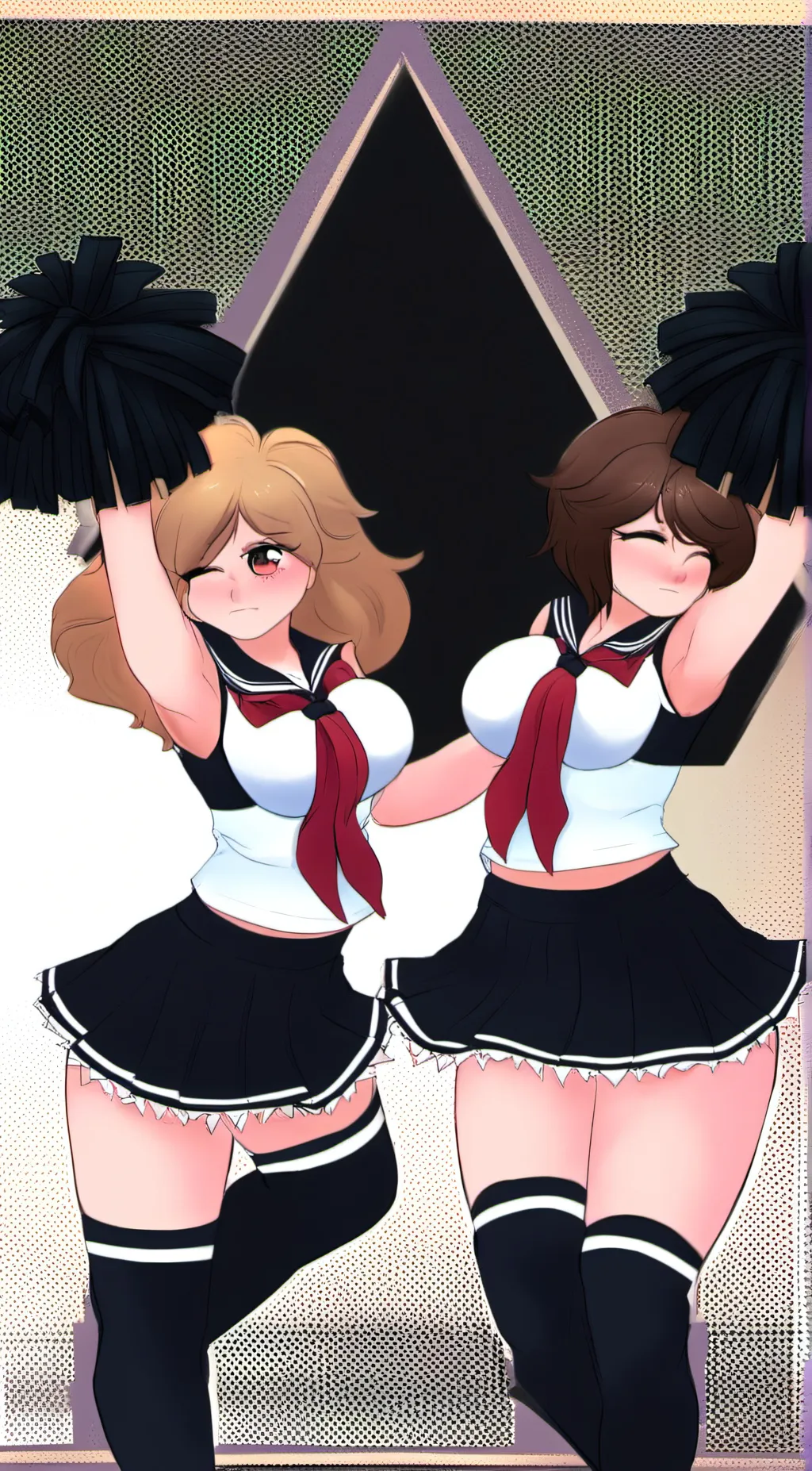 ai character: tf tg cheerleader  background