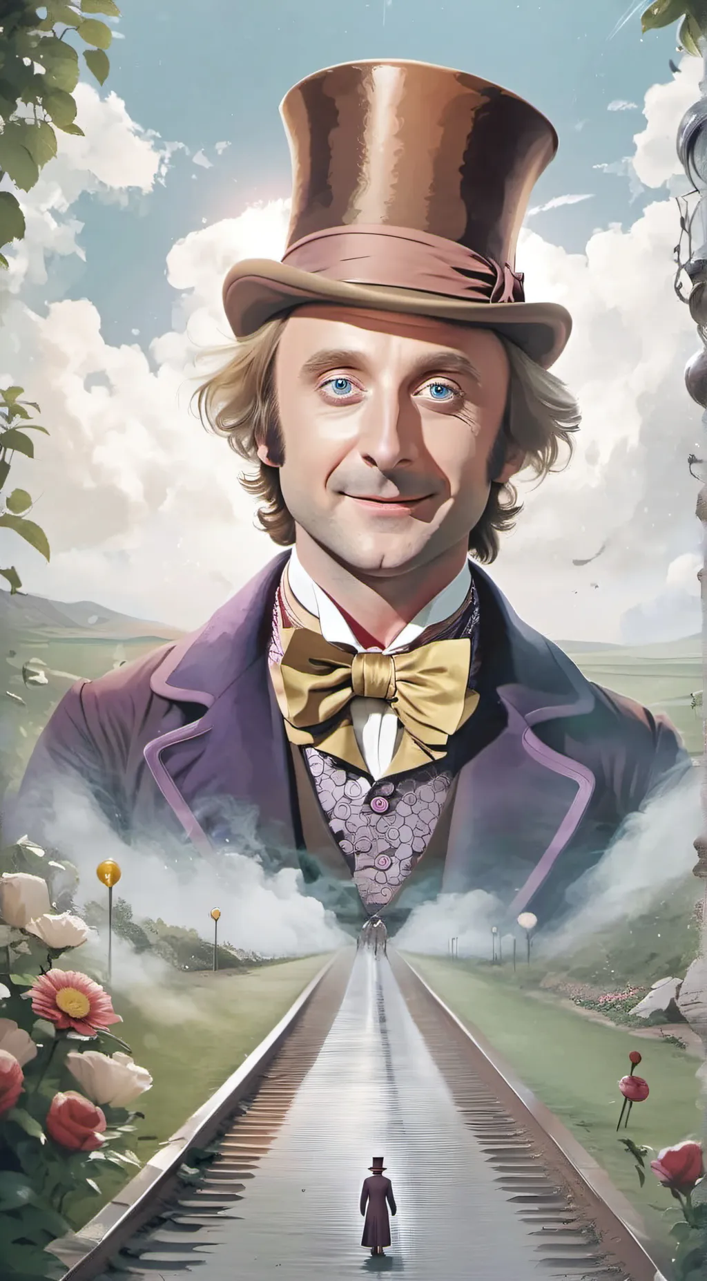 ai character: Willy Wonka background