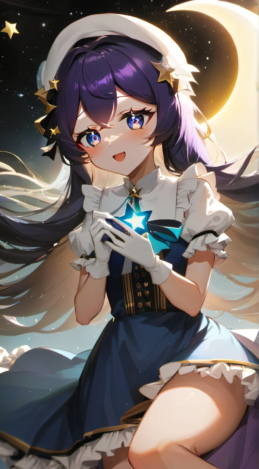 ai character: Moonlight cookie background