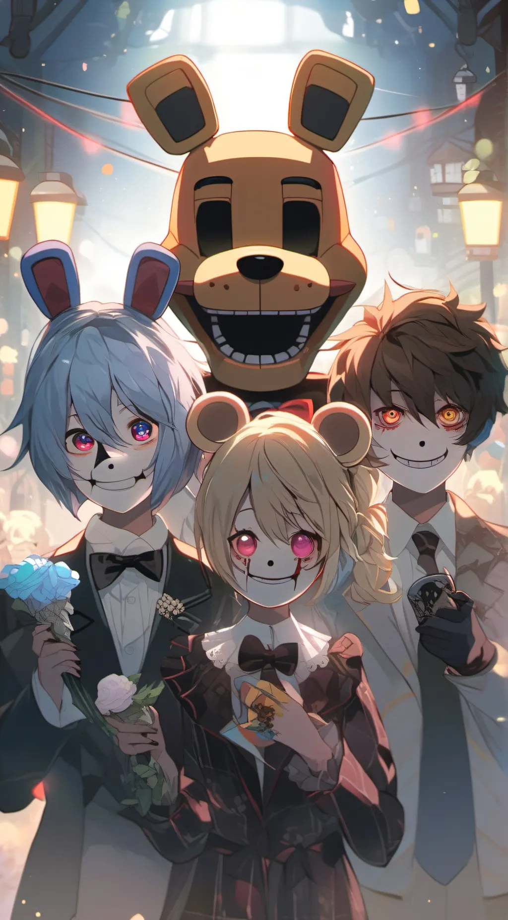 ai character: fnaf school background