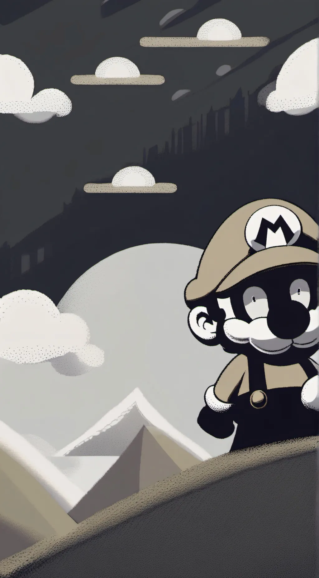 ai character: Golden land mario background
