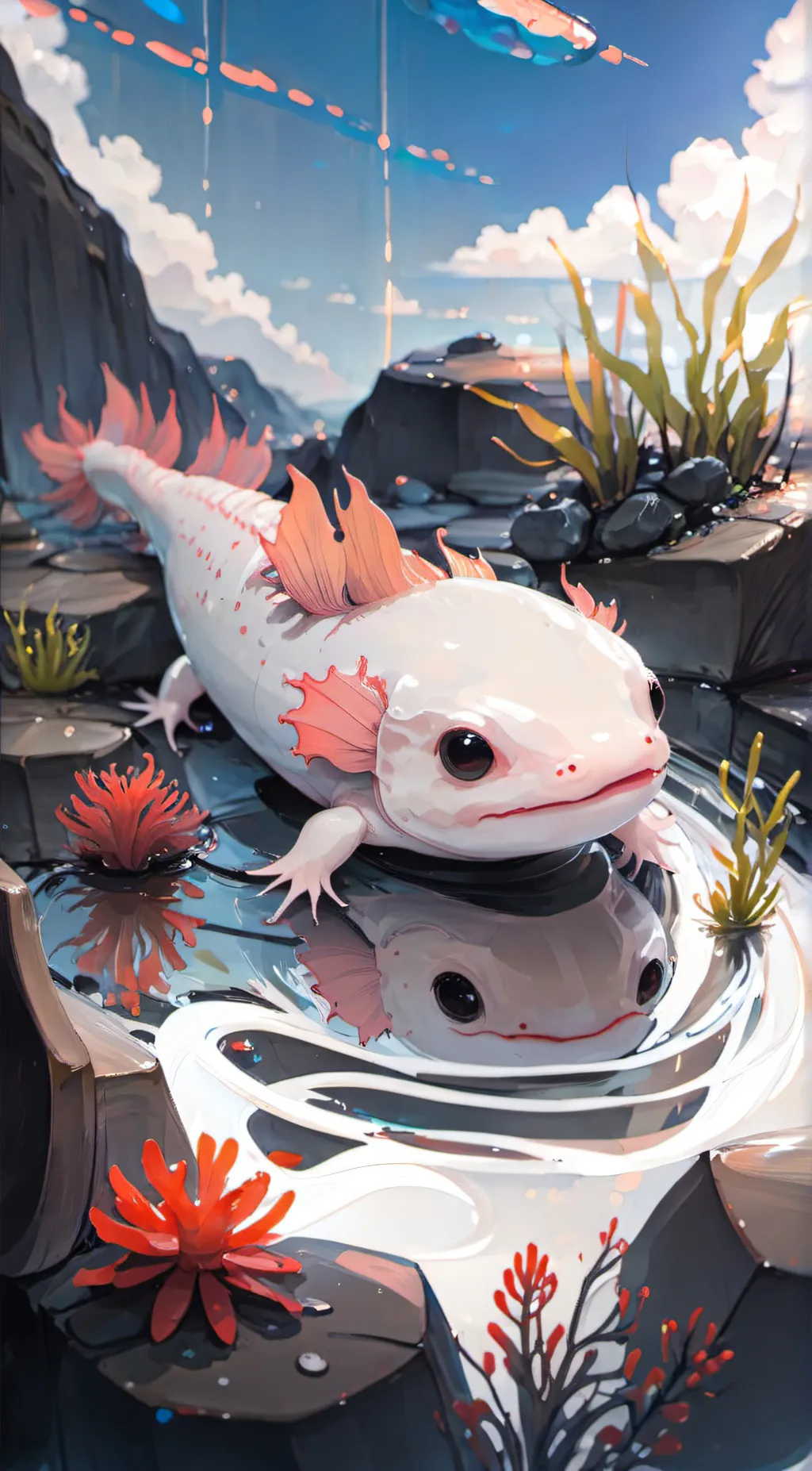 ai character: Axolotl background