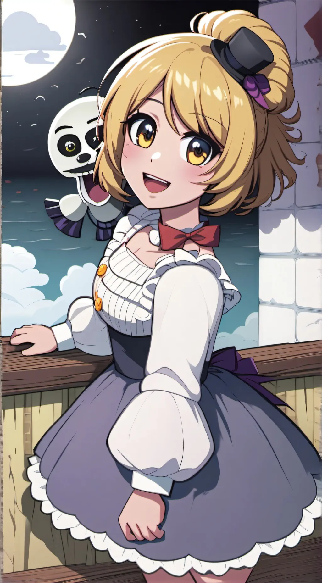 ai character: Golden Freddy girl background