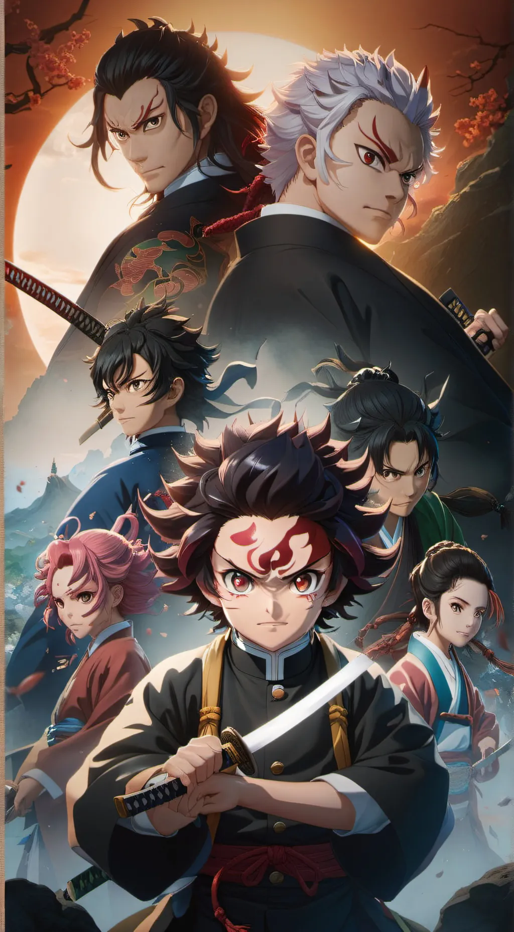 ai character: Demon slayer  background