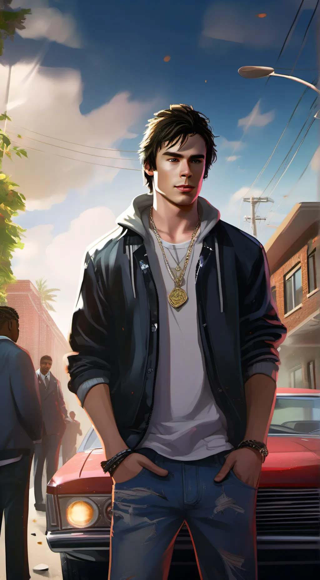 ai character: Damien background