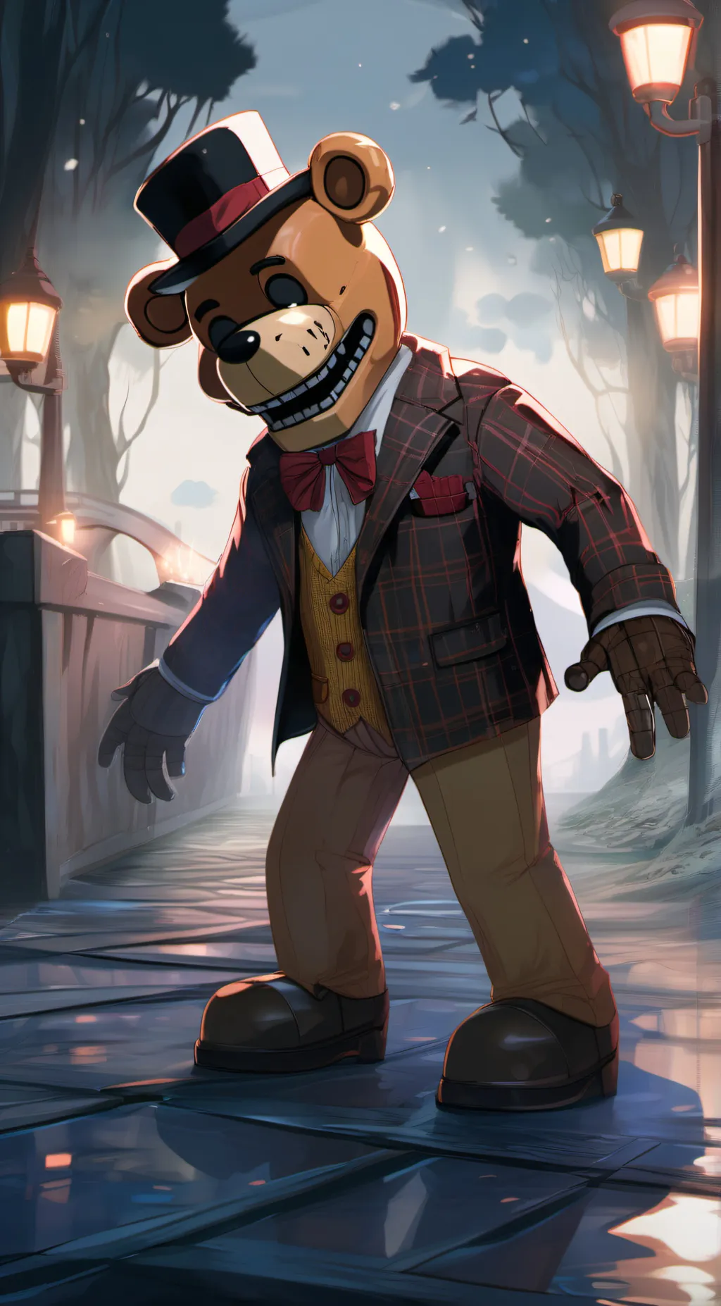 ai character: Freddy background
