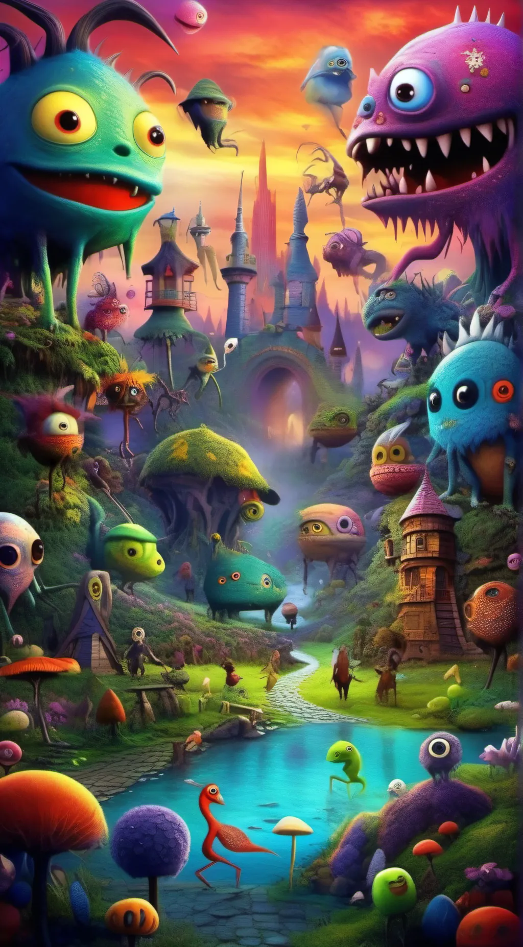 ai character: all monsters world background