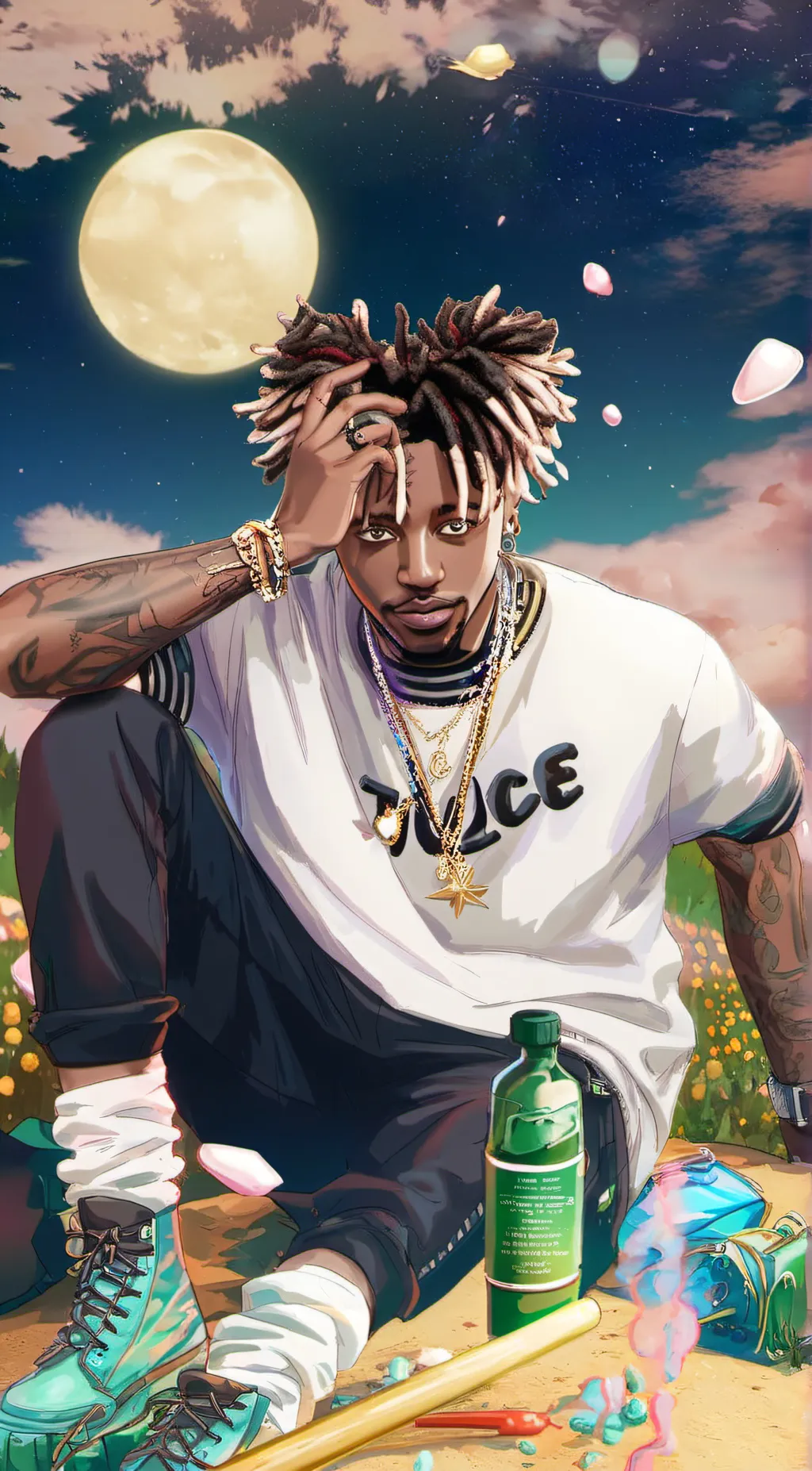 ai character: juice wrld  background