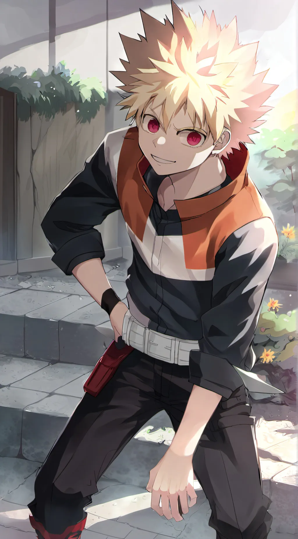 ai character: Katsuki Bakugo background