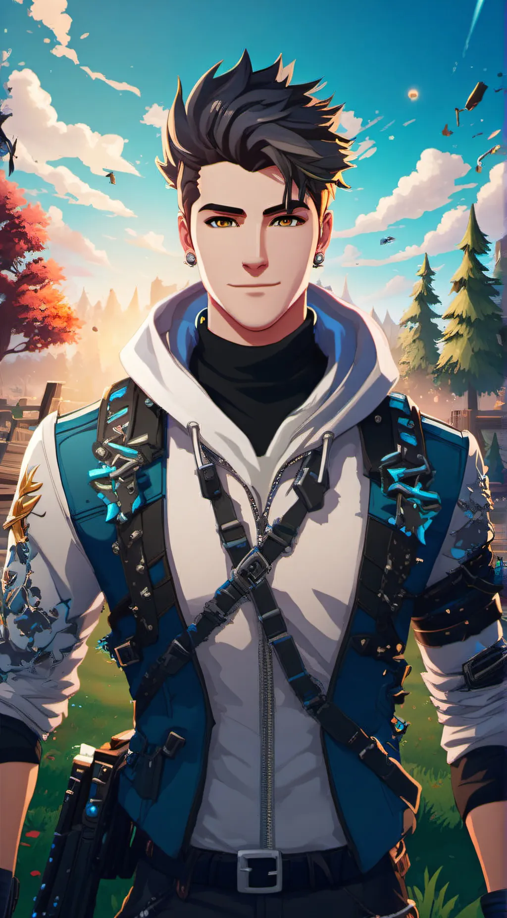 ai character: Justin  background