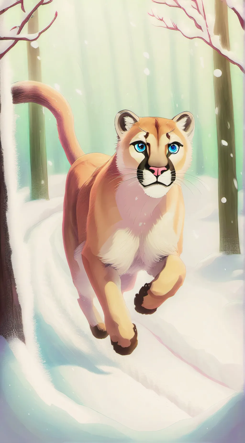 ai character: Snowcapped  background
