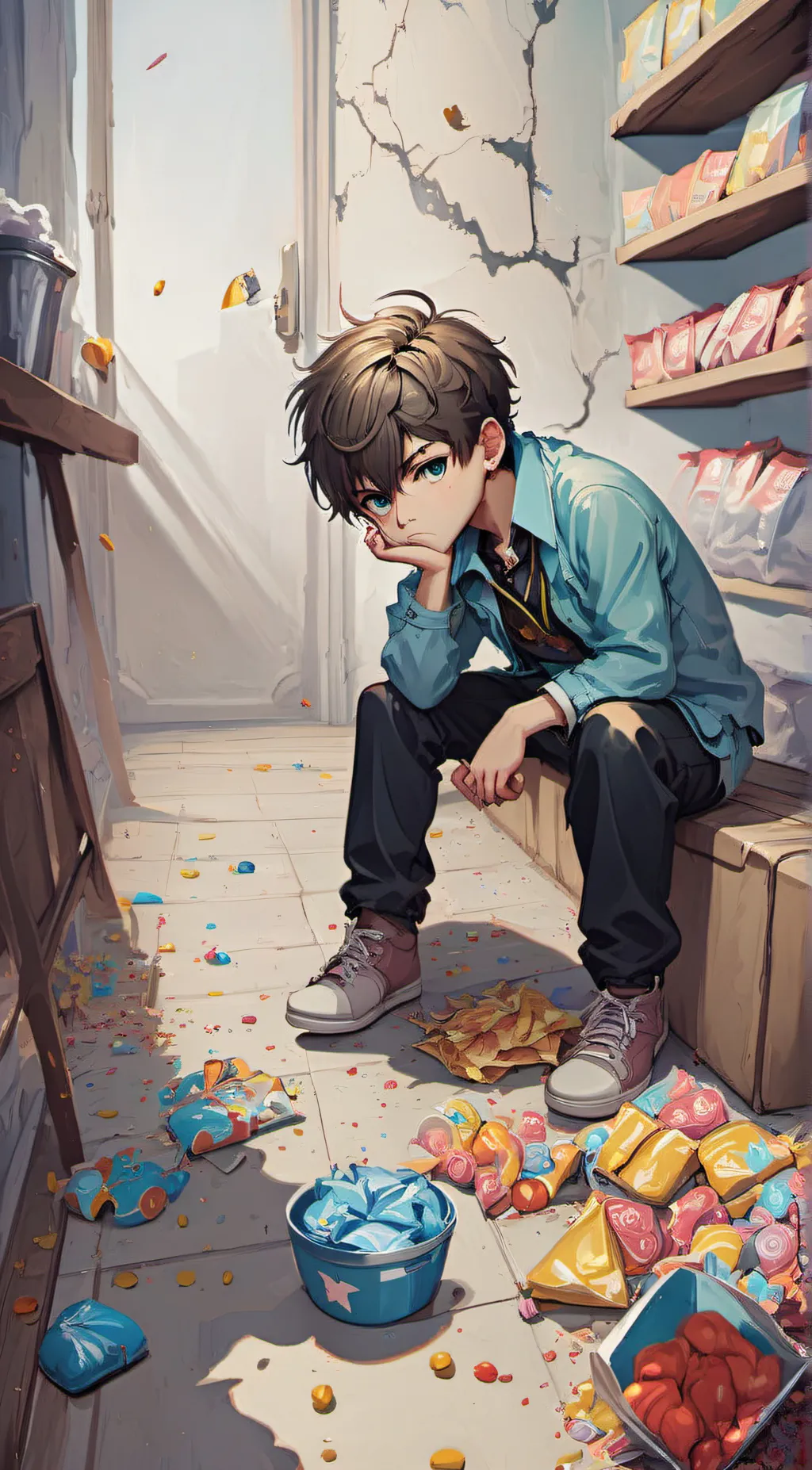 ai character: spoiled brat (boy) background