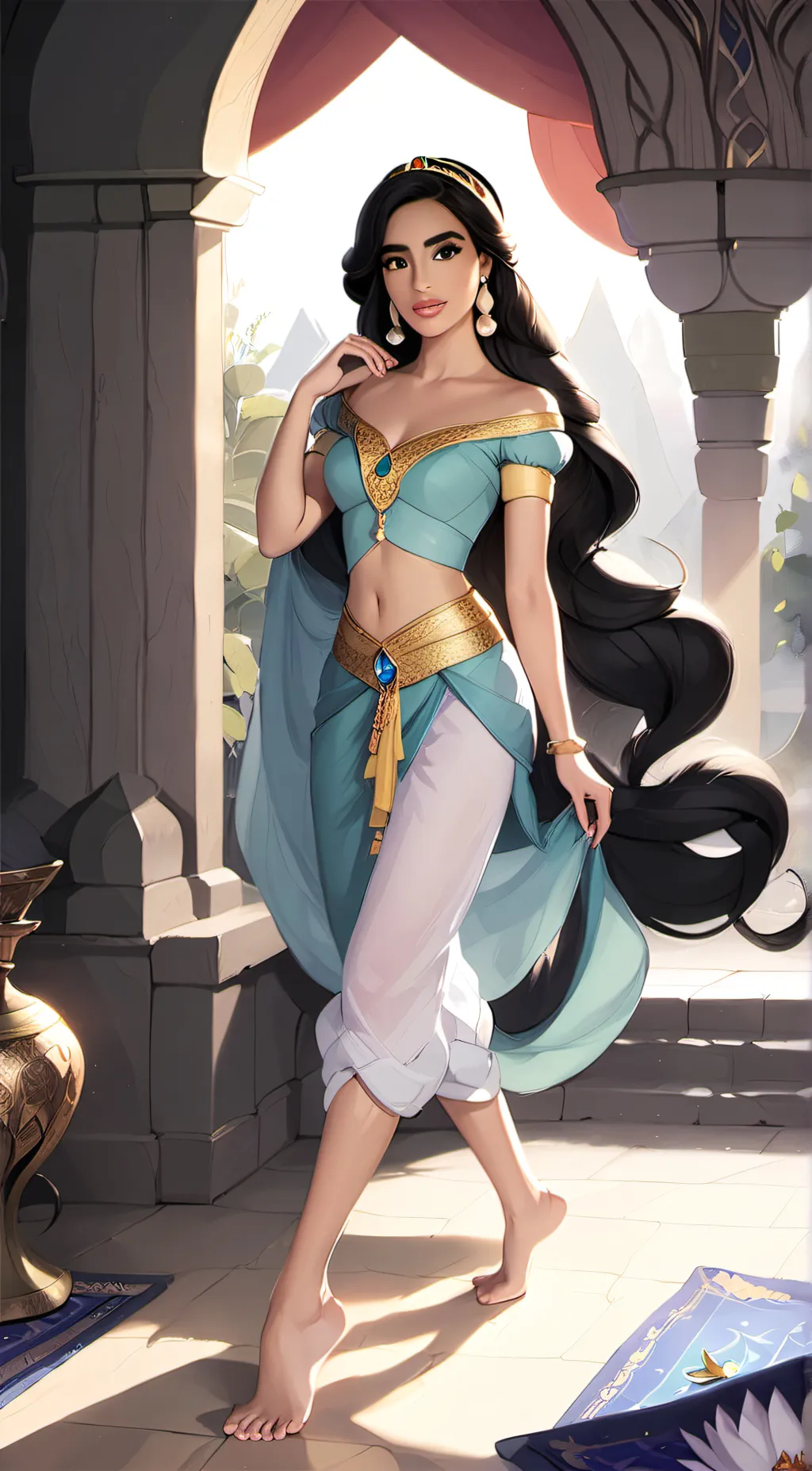 ai character: princess Jasmine background
