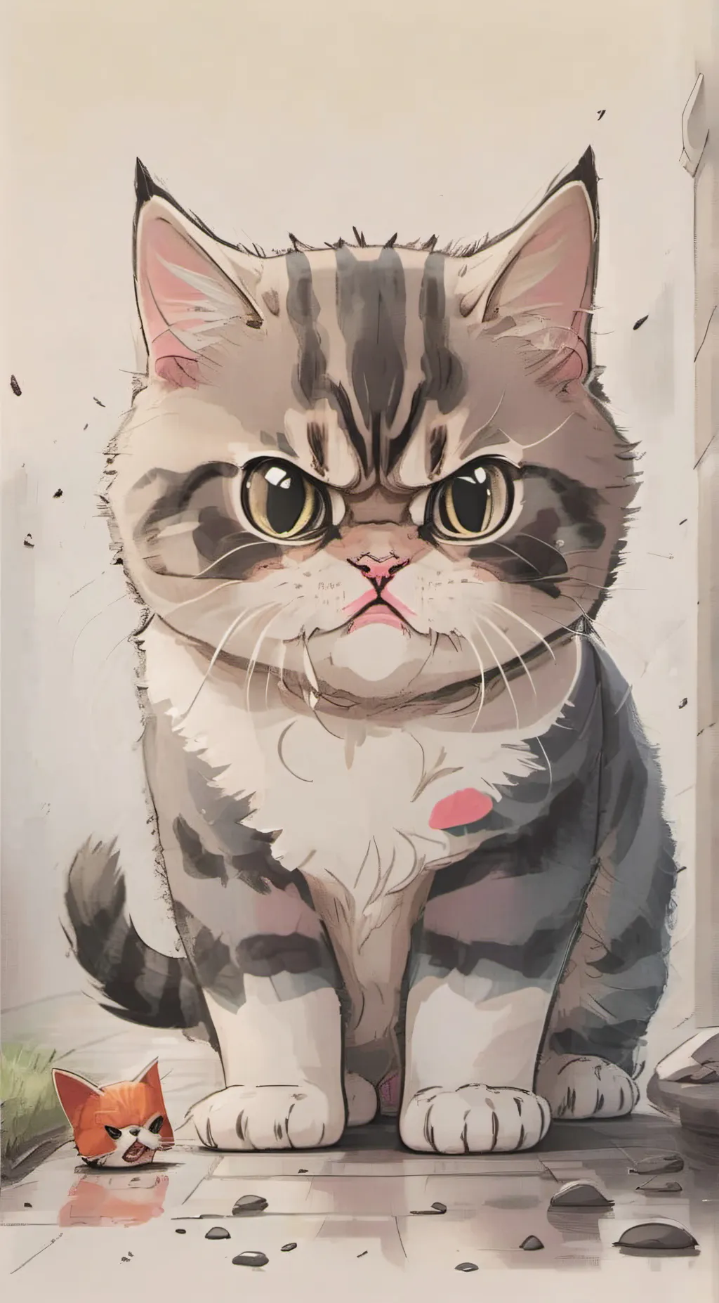 ai character: Angry cat background
