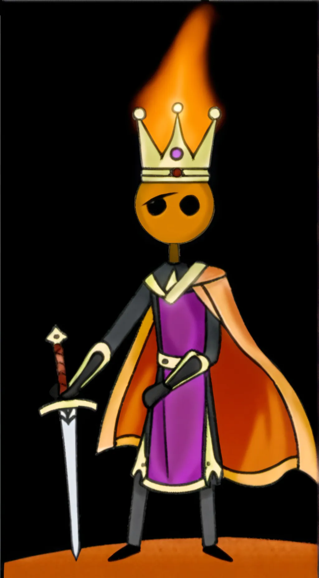 ai character: King Orange  background