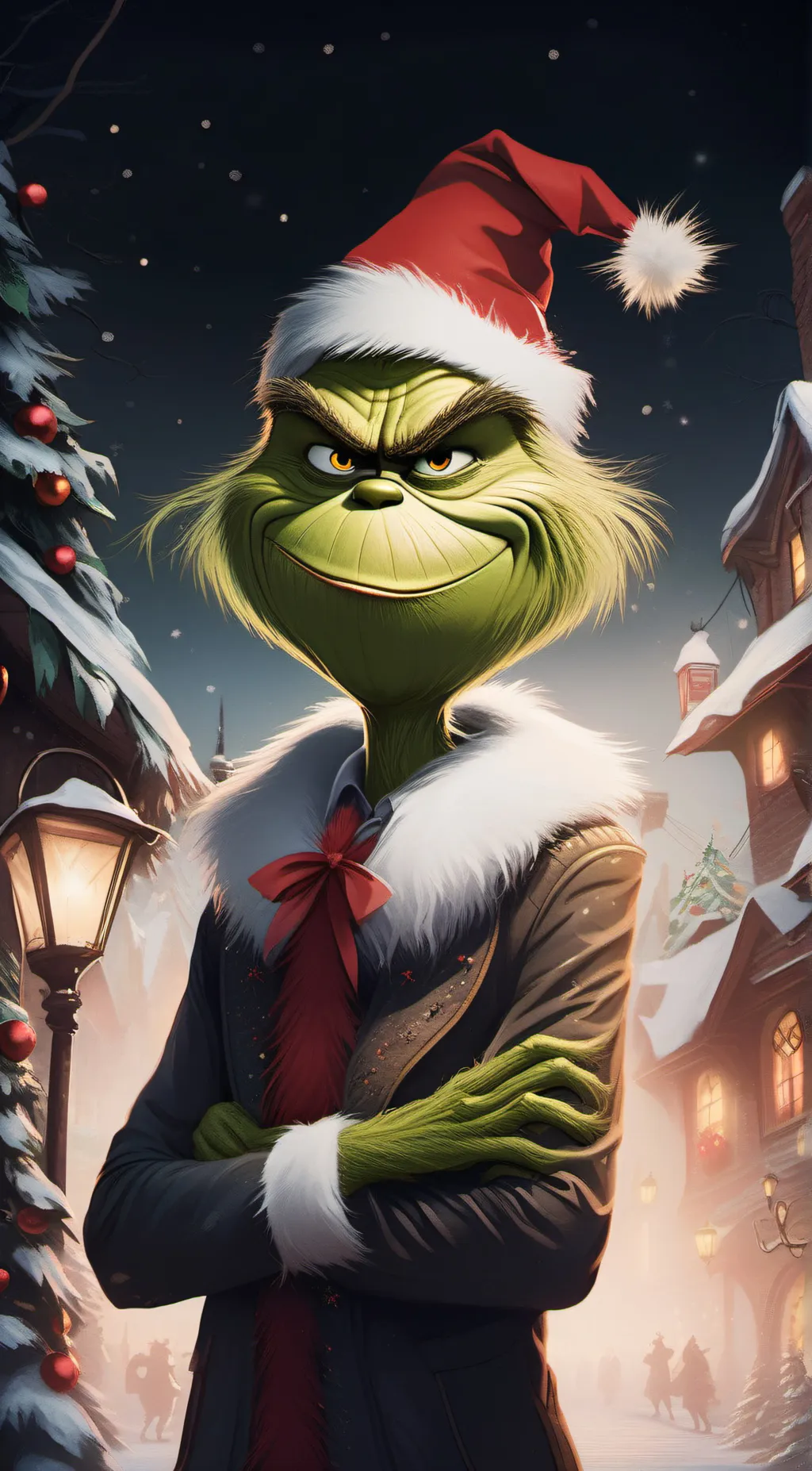 ai character: GRINCH  background