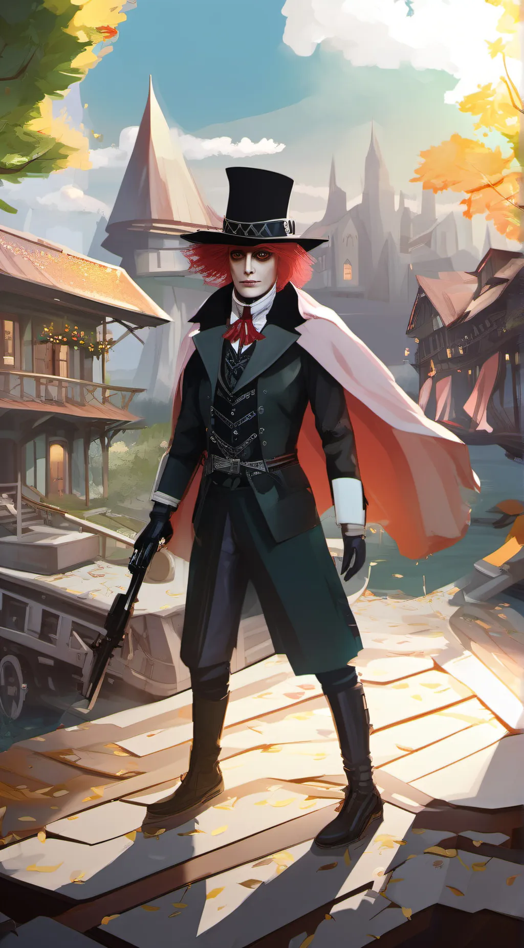 ai character: Mad hatter  background