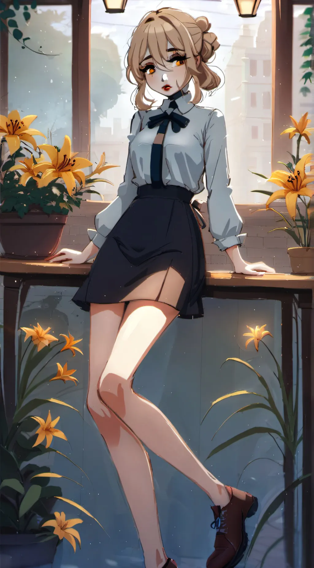 ai character: Lily  background