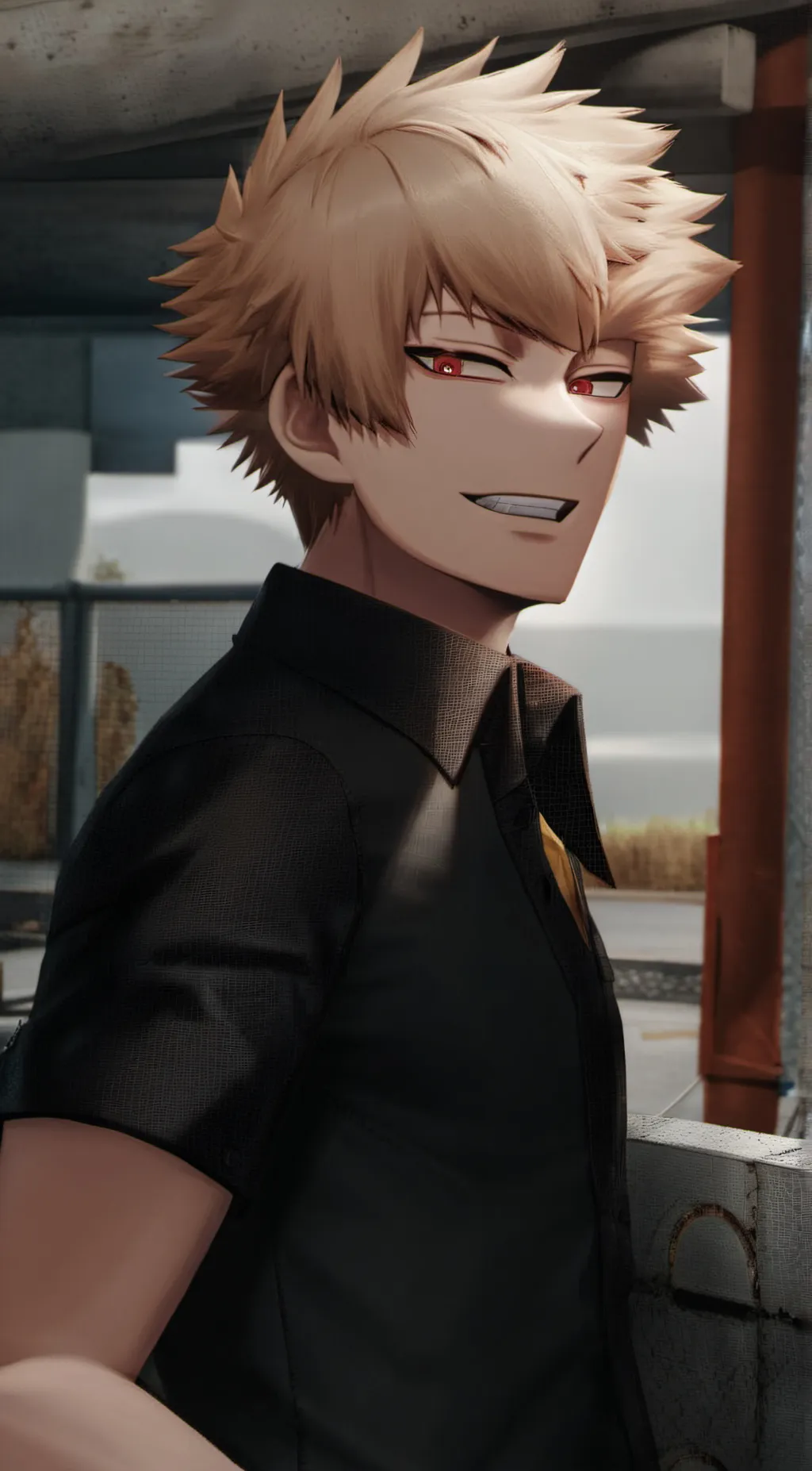 ai character: Bakugou&Kirishima background