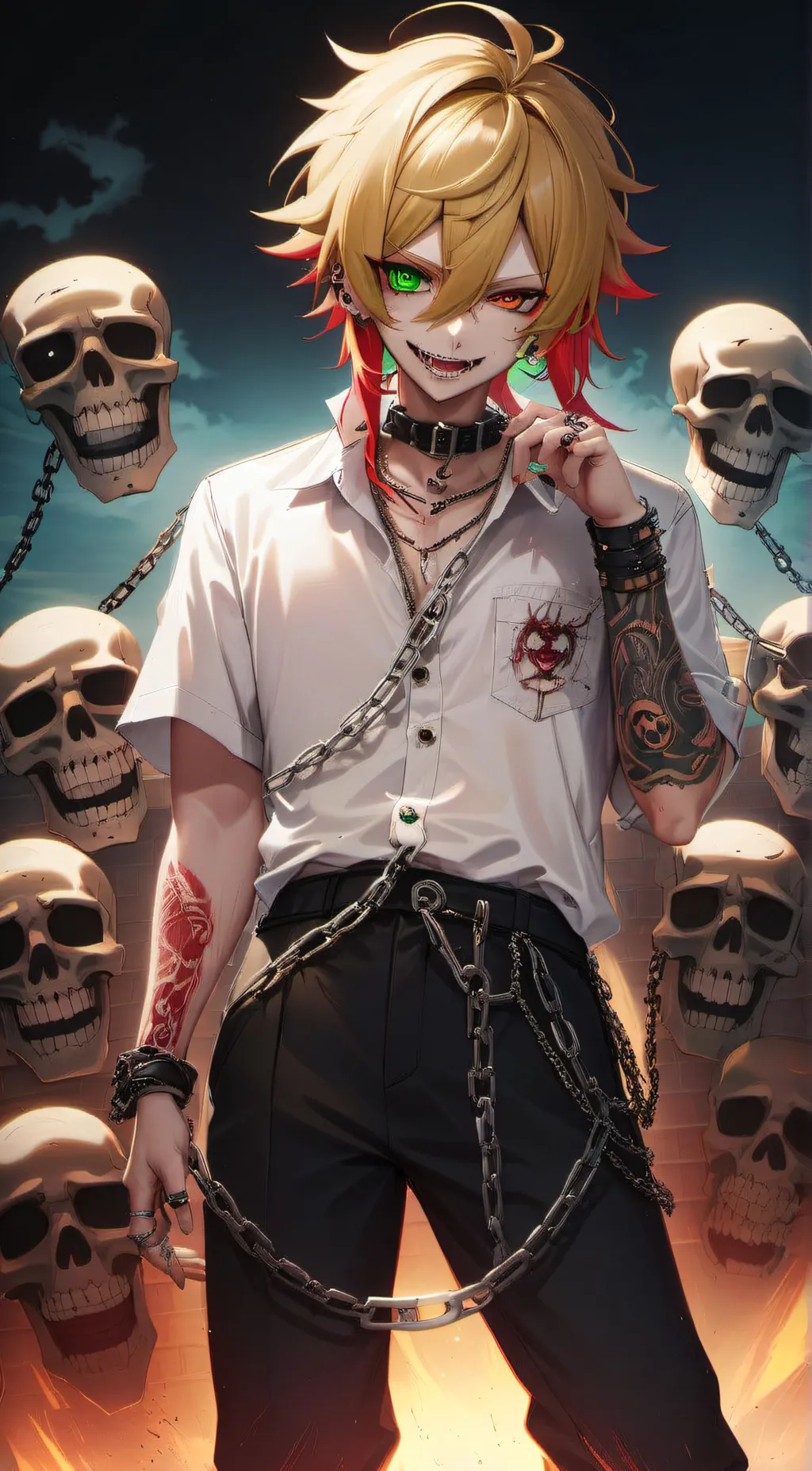 ai character: Auzzen .M Odeus background