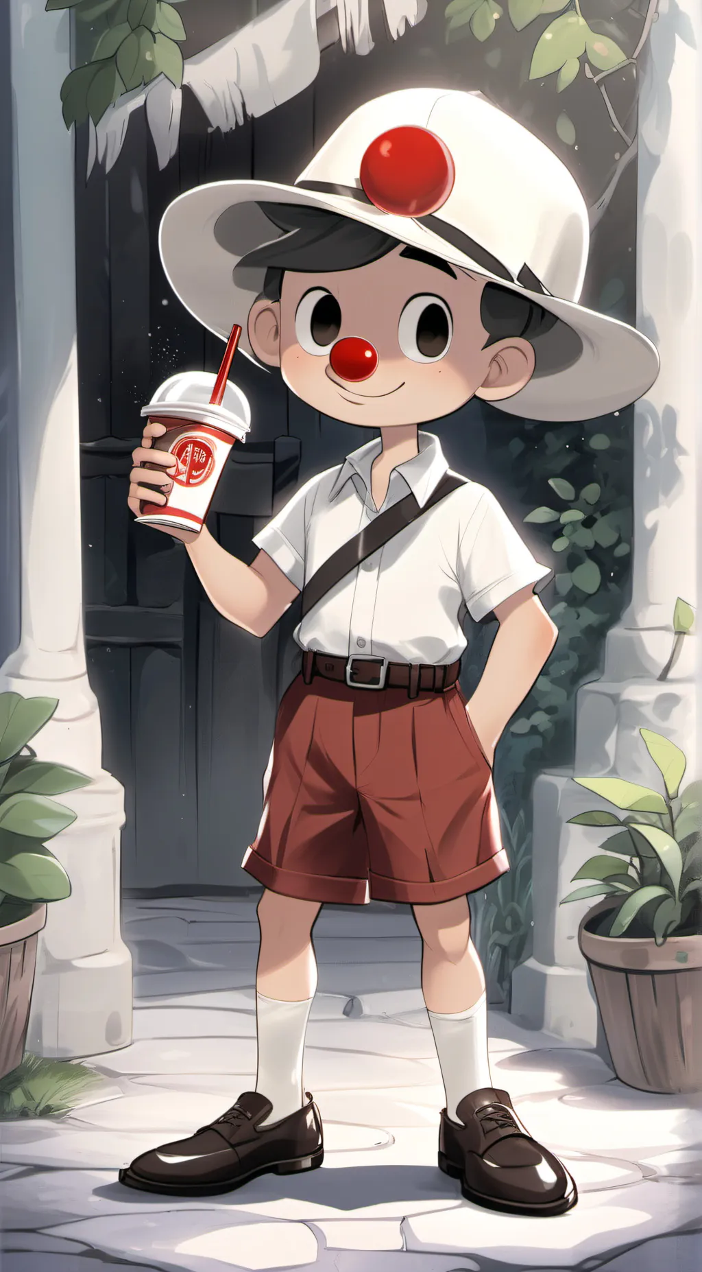 ai character: Cup head background