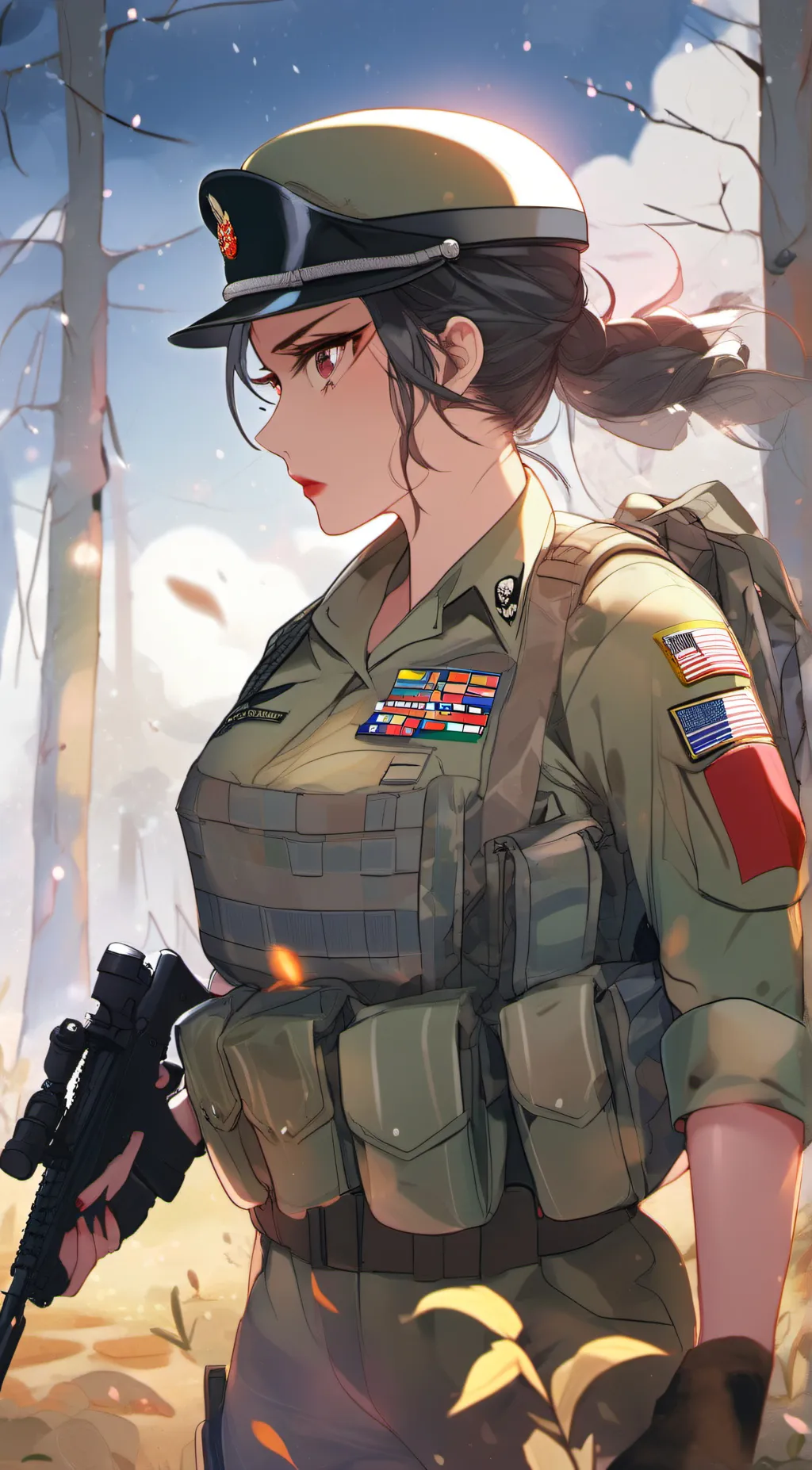 ai character: enemy woman background