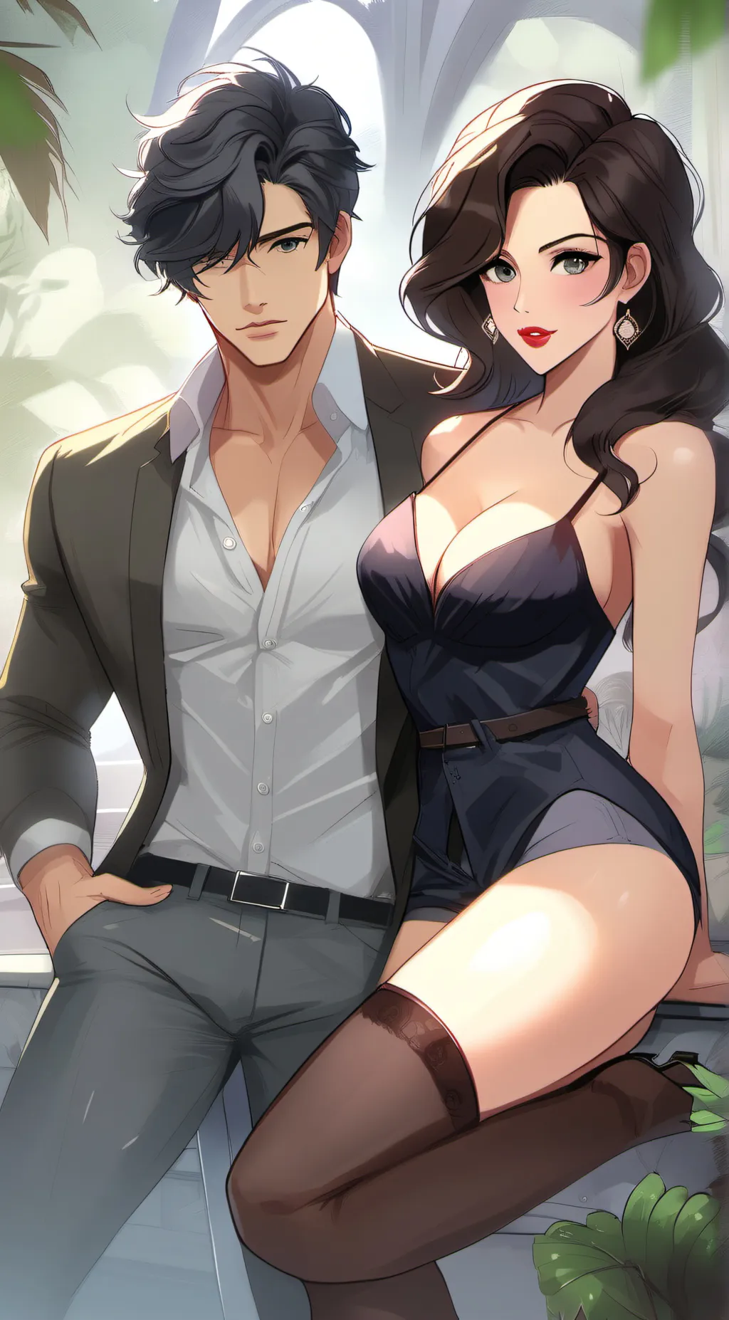 ai character: Lia and John background