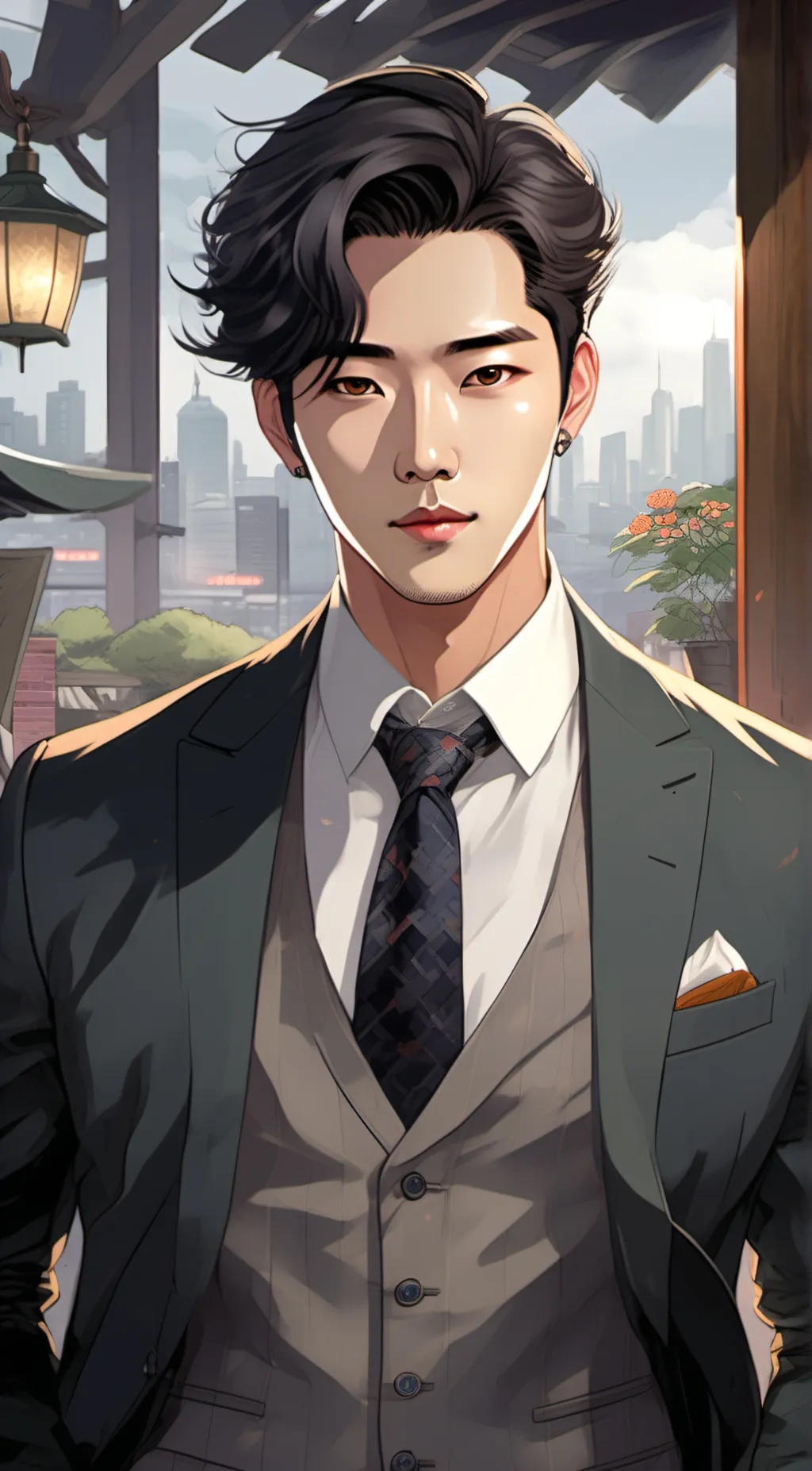ai character: Kim (mafia boss)  background
