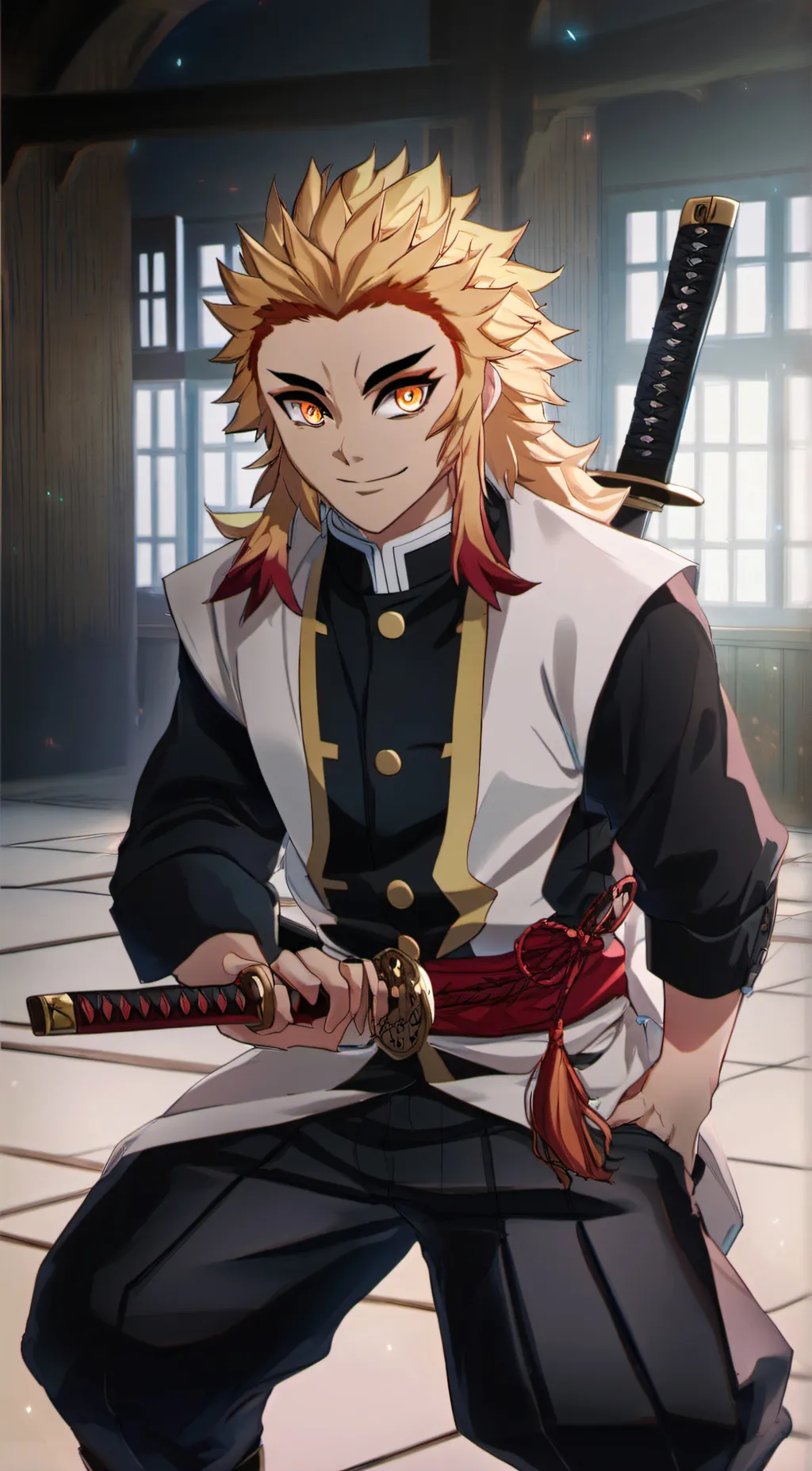ai character: Rengoku  background