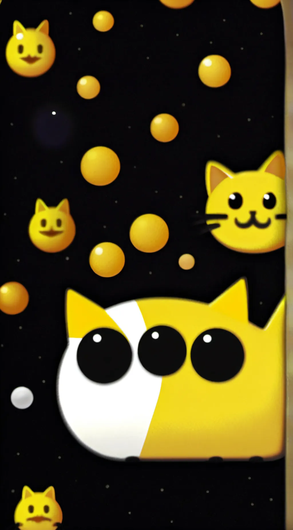 ai character: Emoji cat  background