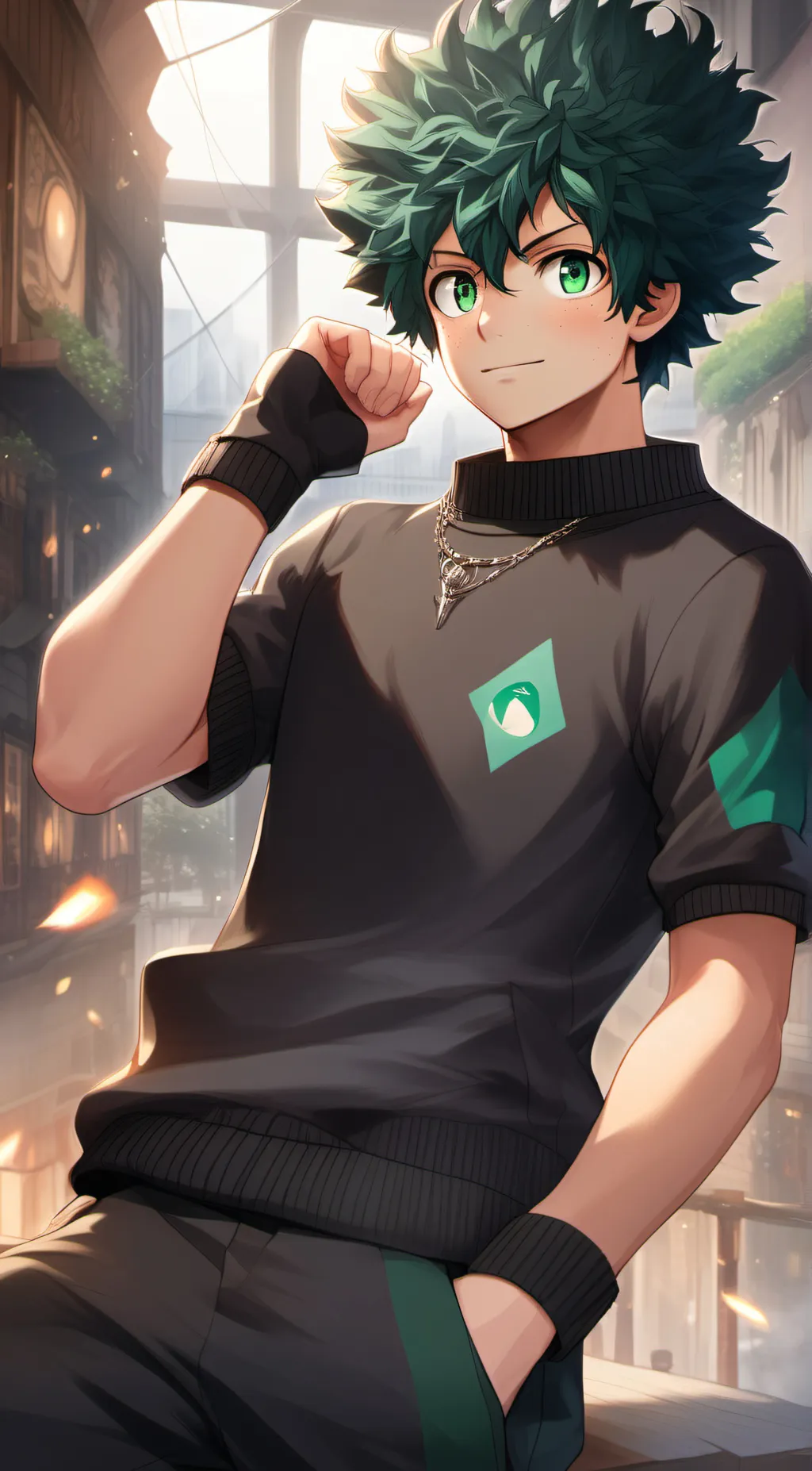 ai character: Izuku Midoriya background