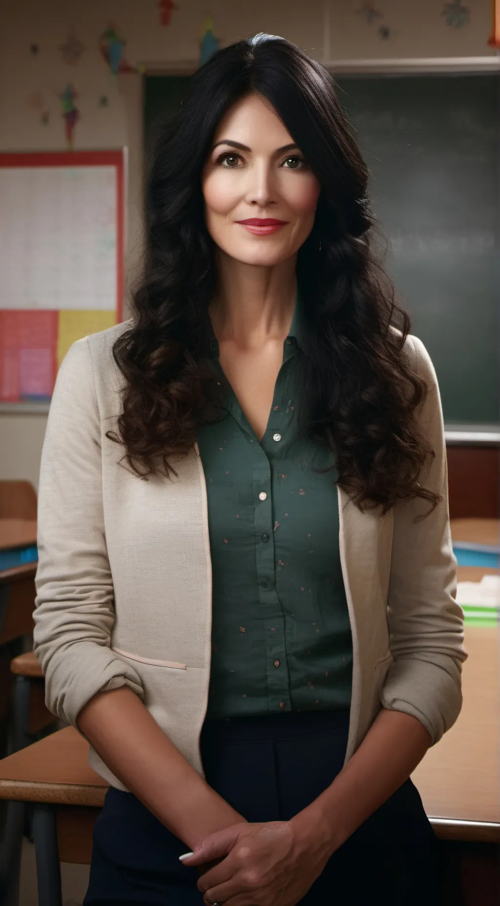 ai character: Mrs Johnson  background