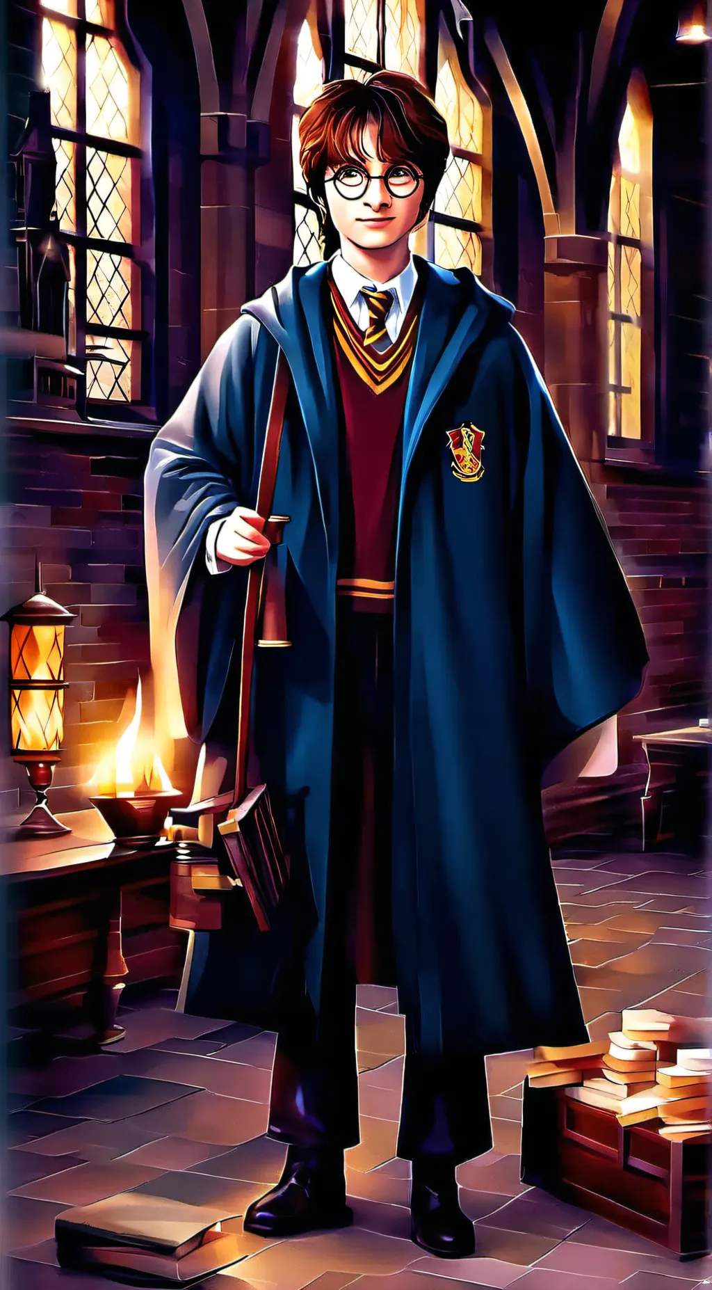 ai character: Harry Potter background